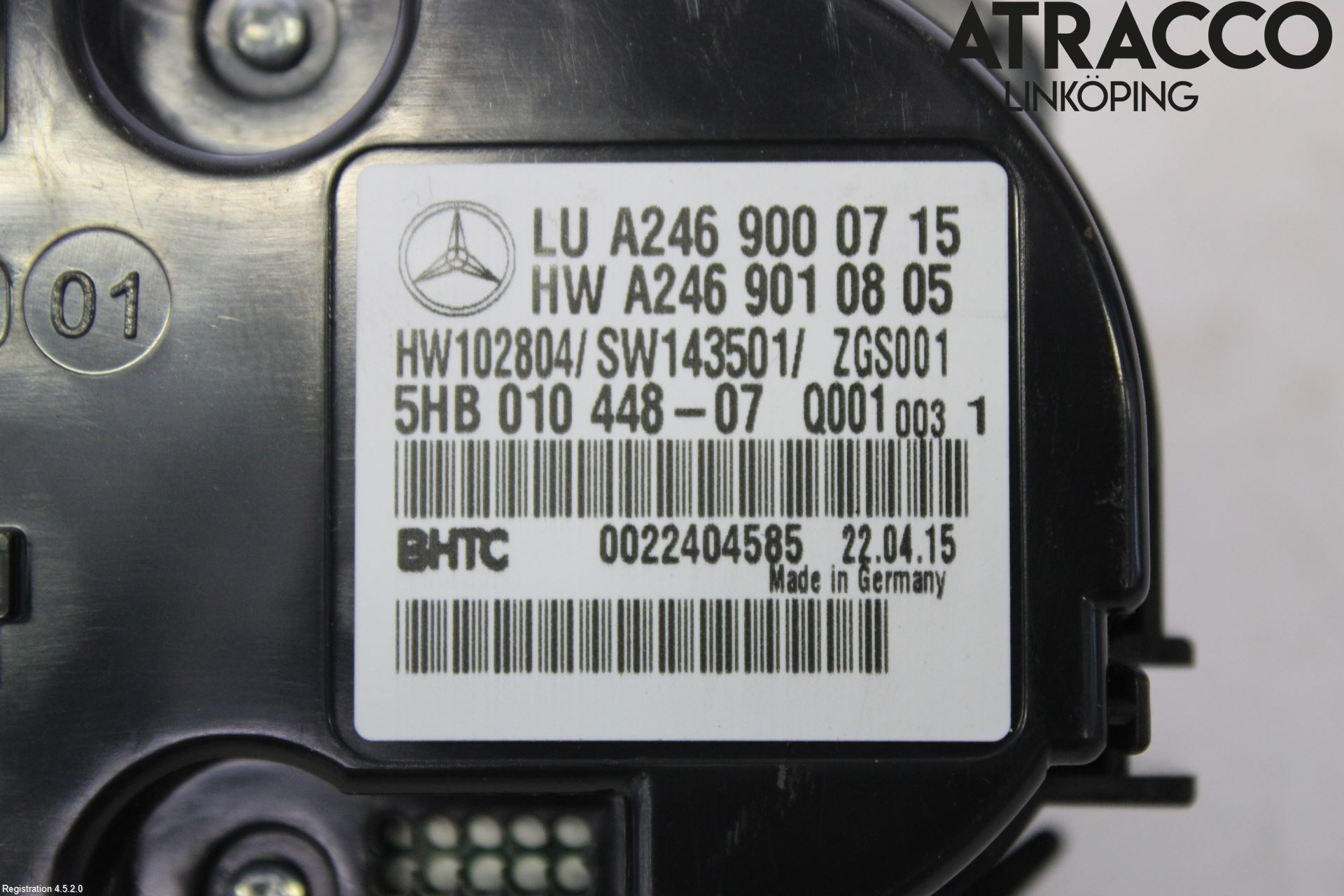 Mercedes-Benz MB CLA-KLASS (C117/X117) 13-19 Varme Ac Betjening-Display
