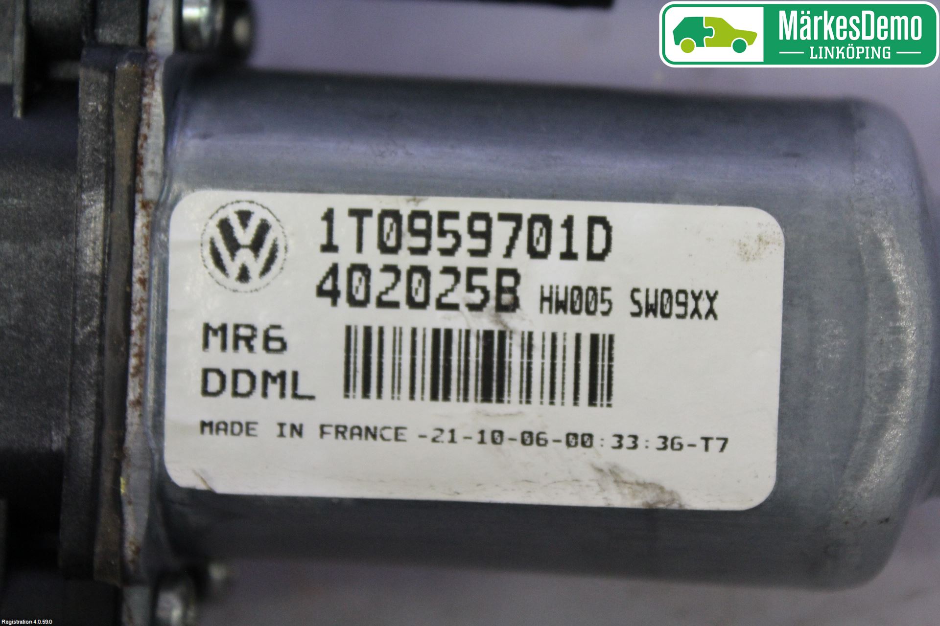 Volkswagen VW TOURAN 03-10 Vindusheismotor