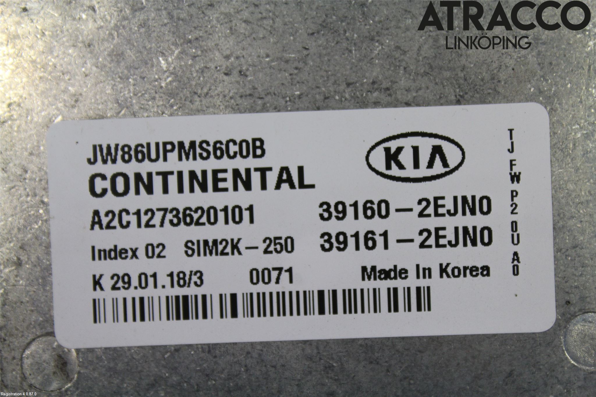 Kia OPTIMA 16-20 Styreenhet Innsprøytning