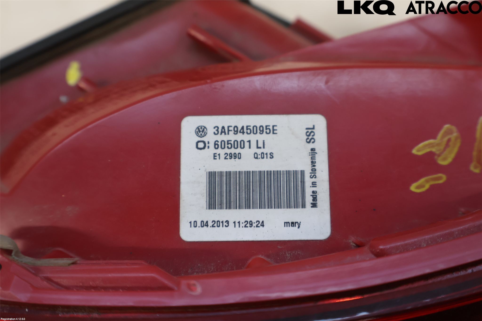 Volkswagen VW PASSAT 11-14 Baklykt Venstre