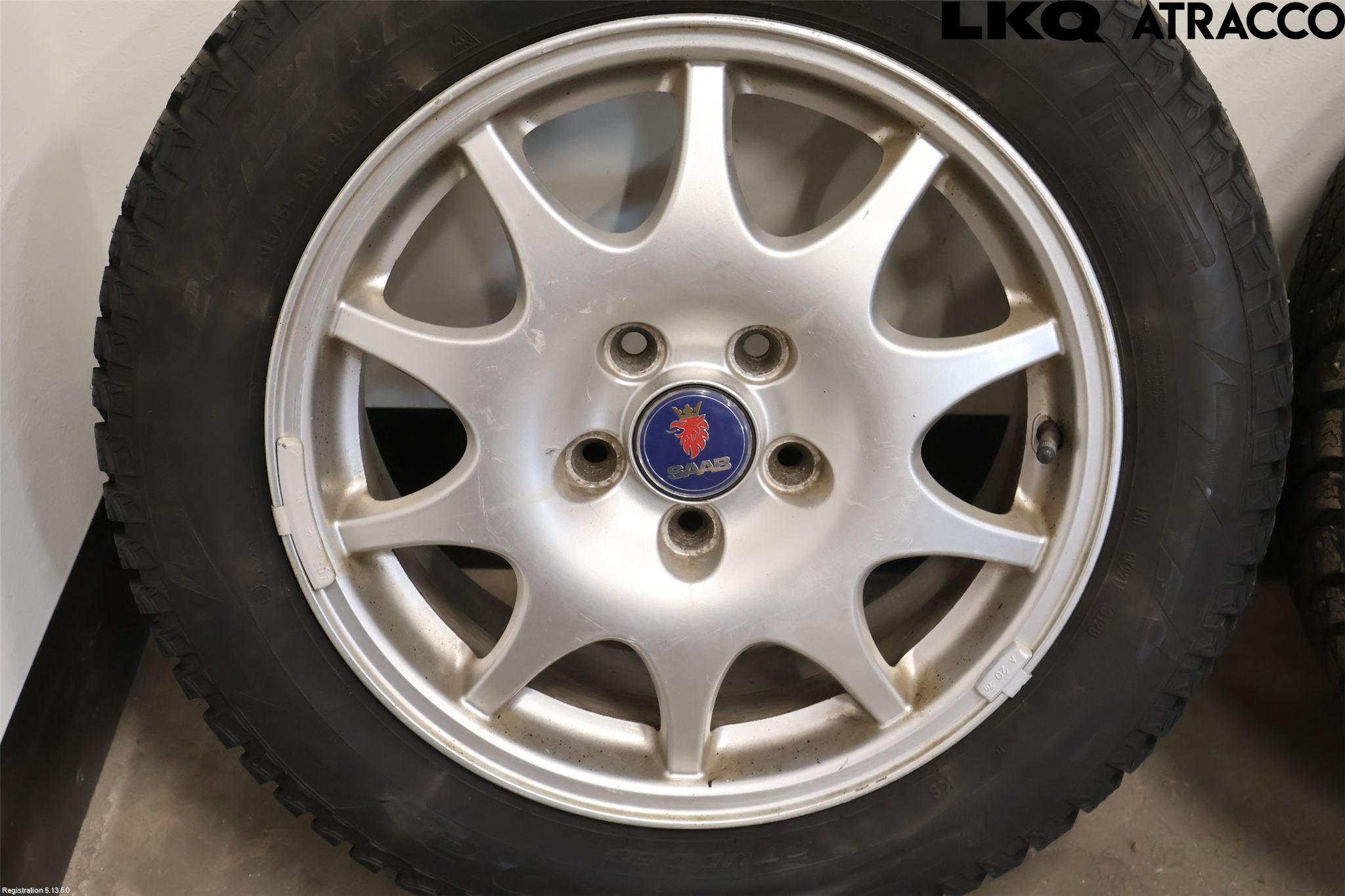 Saab 9-3 VER 2 Dekk Vinter På Alu Felg 4Stk