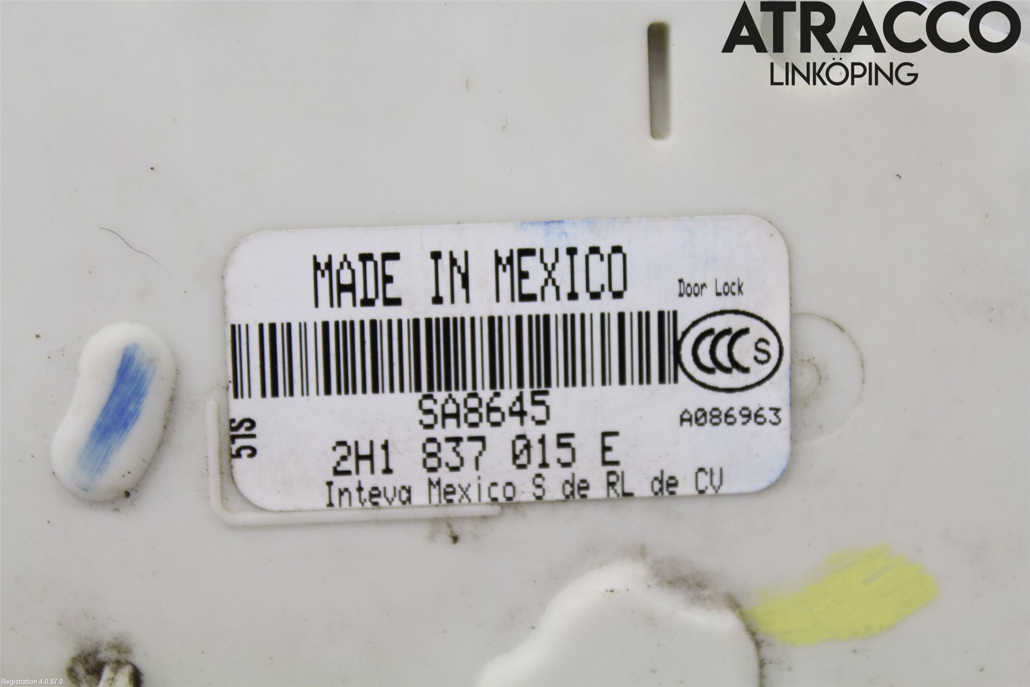 Volkswagen VW AMAROK 2H 10-22 Dørlås - Låsekasse