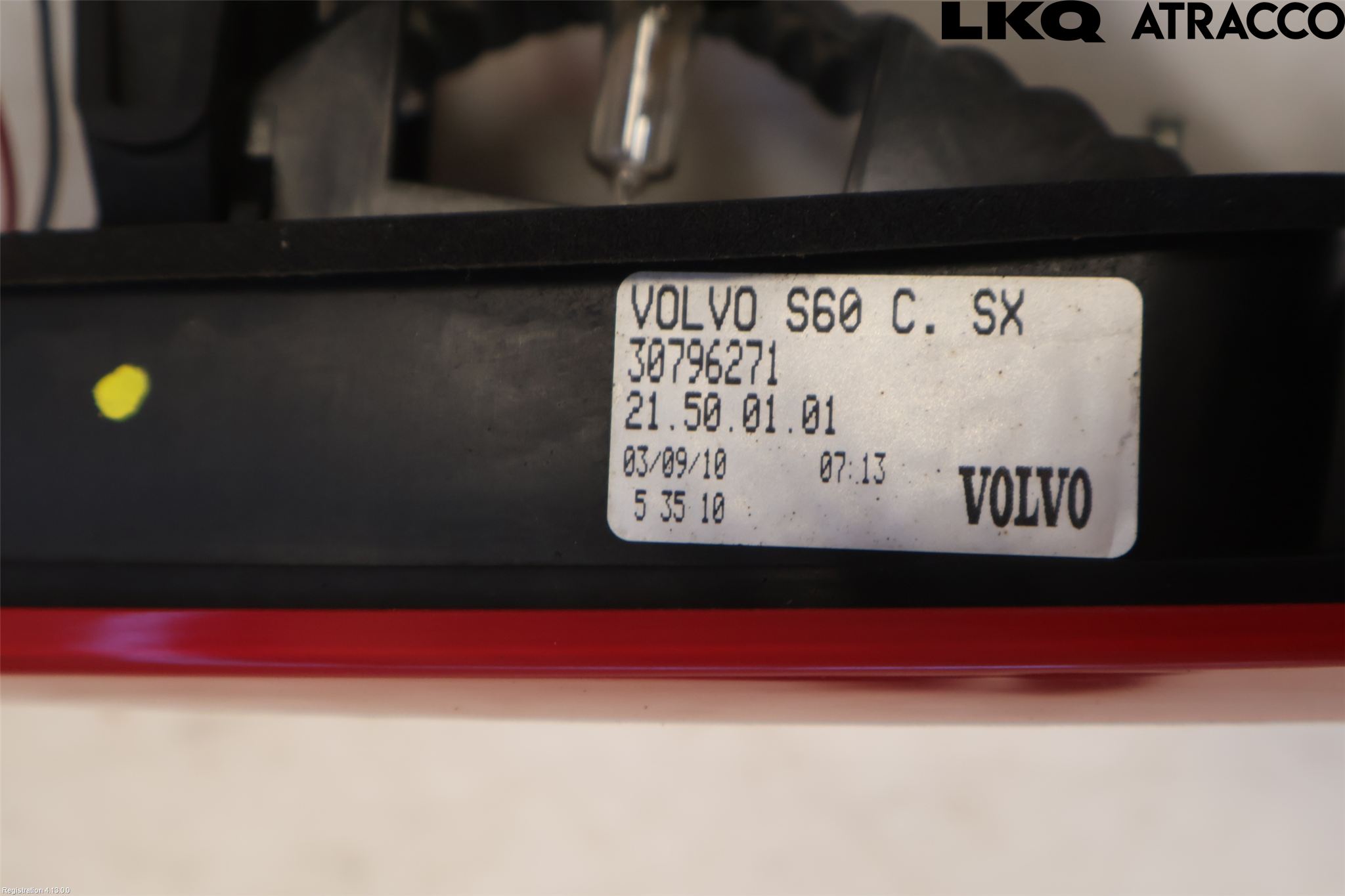 Volvo S60 11-13 Baklykt Venstre  På Luke(Indre