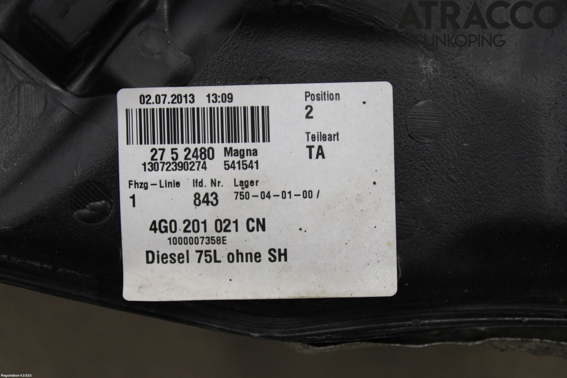 Audi A6 ALLROAD 12-18 Drivstofftank Diesel
