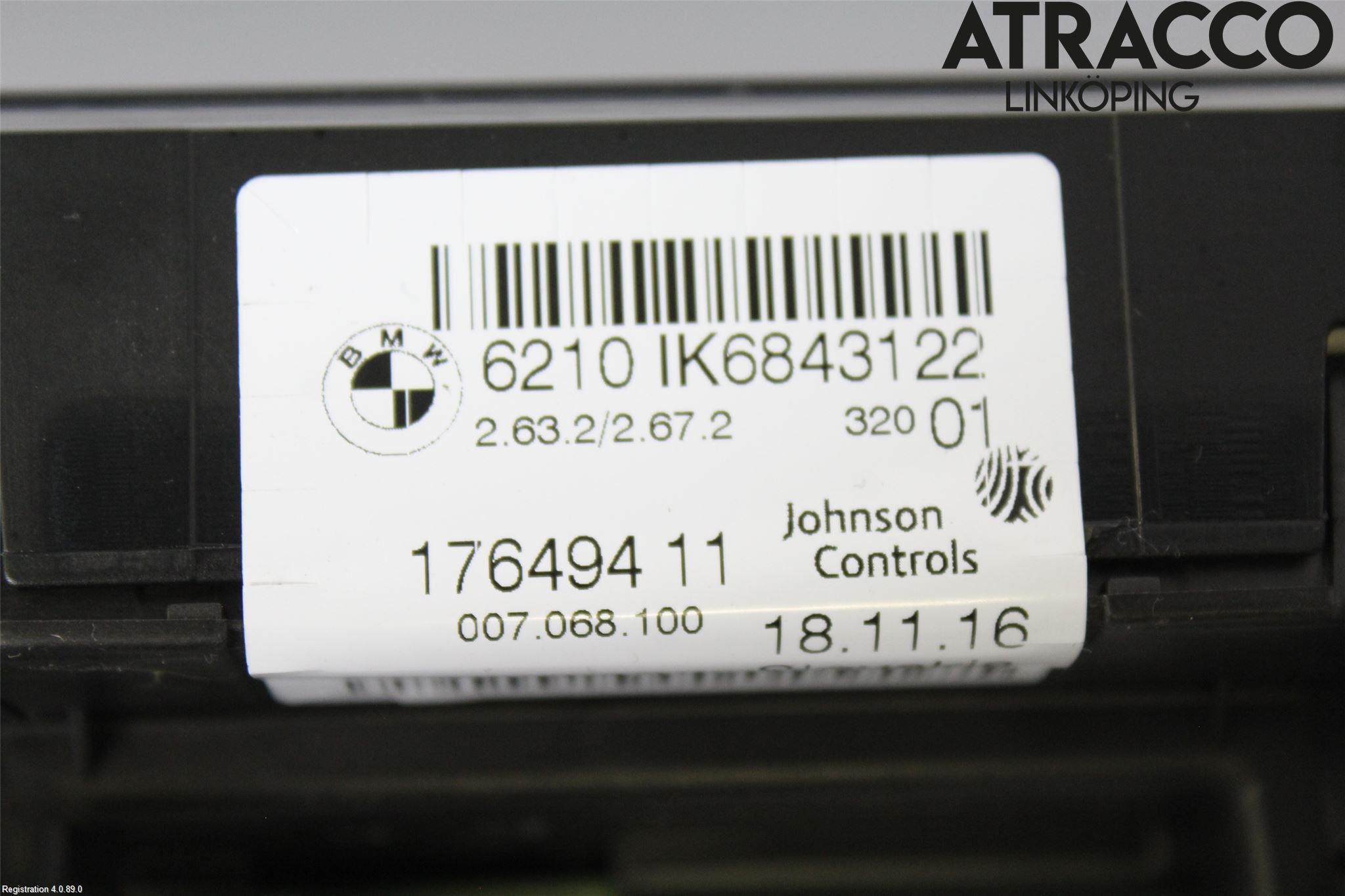 BMW 3 F30/F31/F80 12-19 Instr Kombinert
