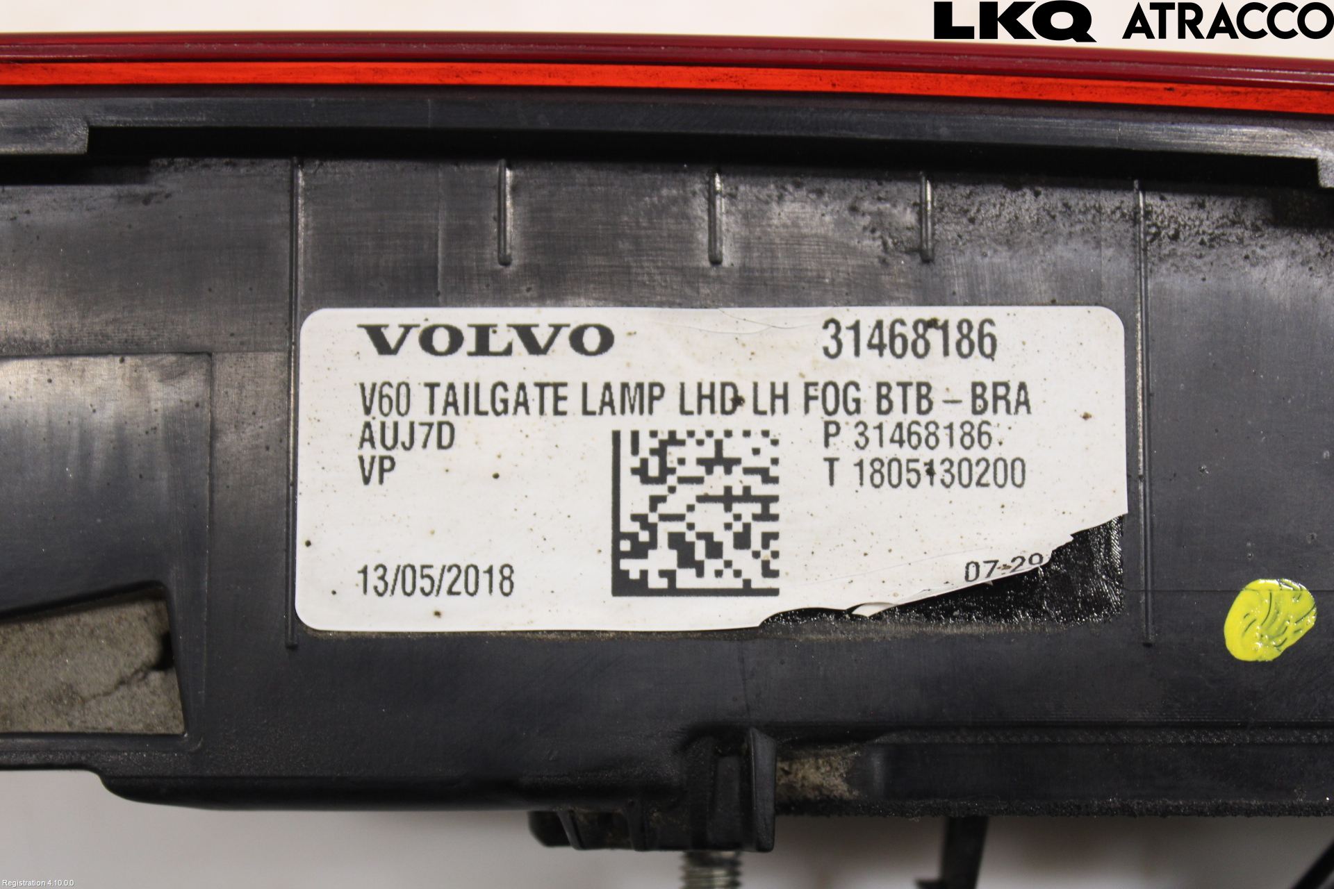 Volvo V60 19- Baklykt Venstre  På Luke(Indre