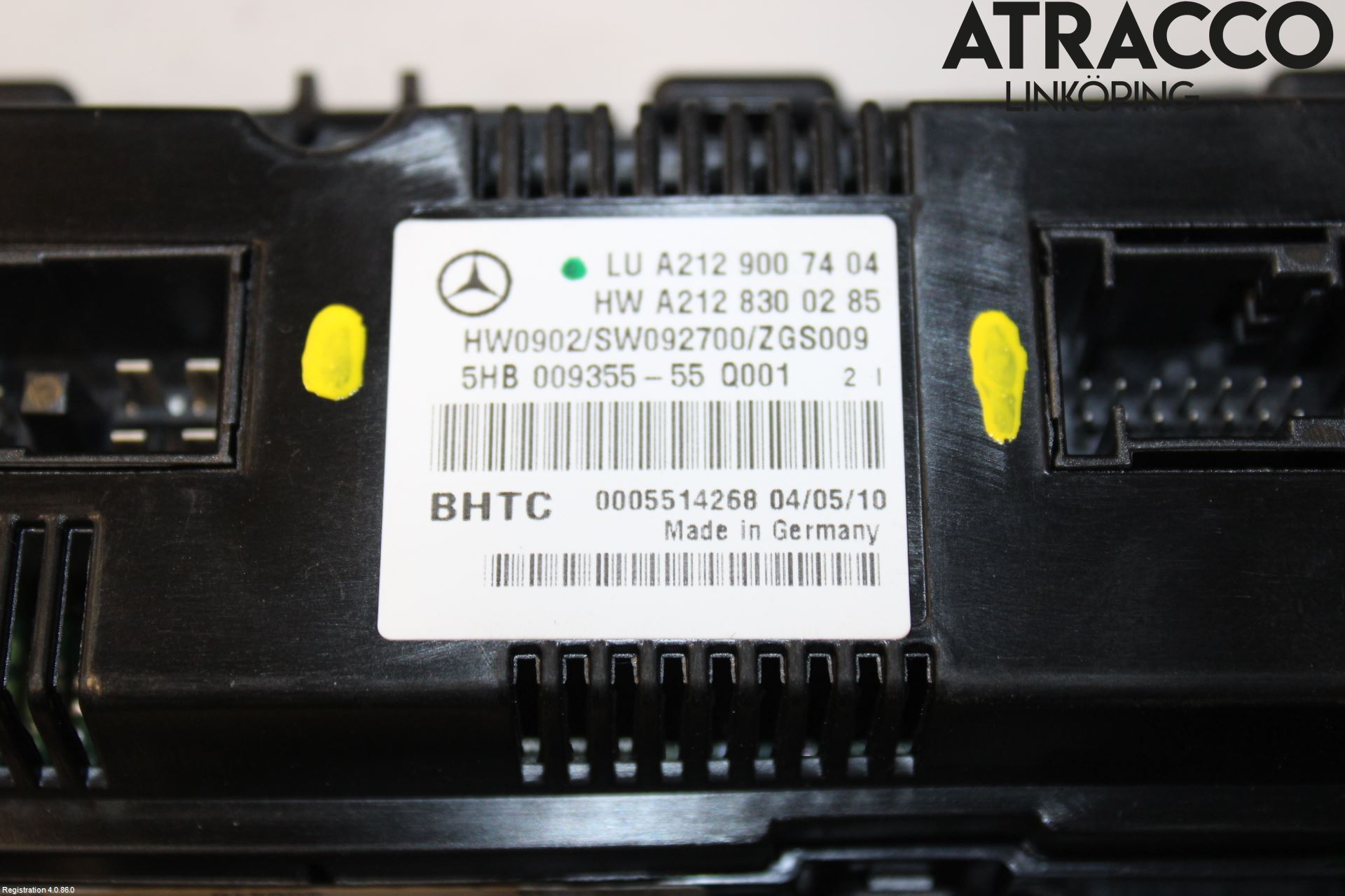 Mercedes-Benz MB E-KLASS (W212) 09-16 Varme Ac Betjening-Display