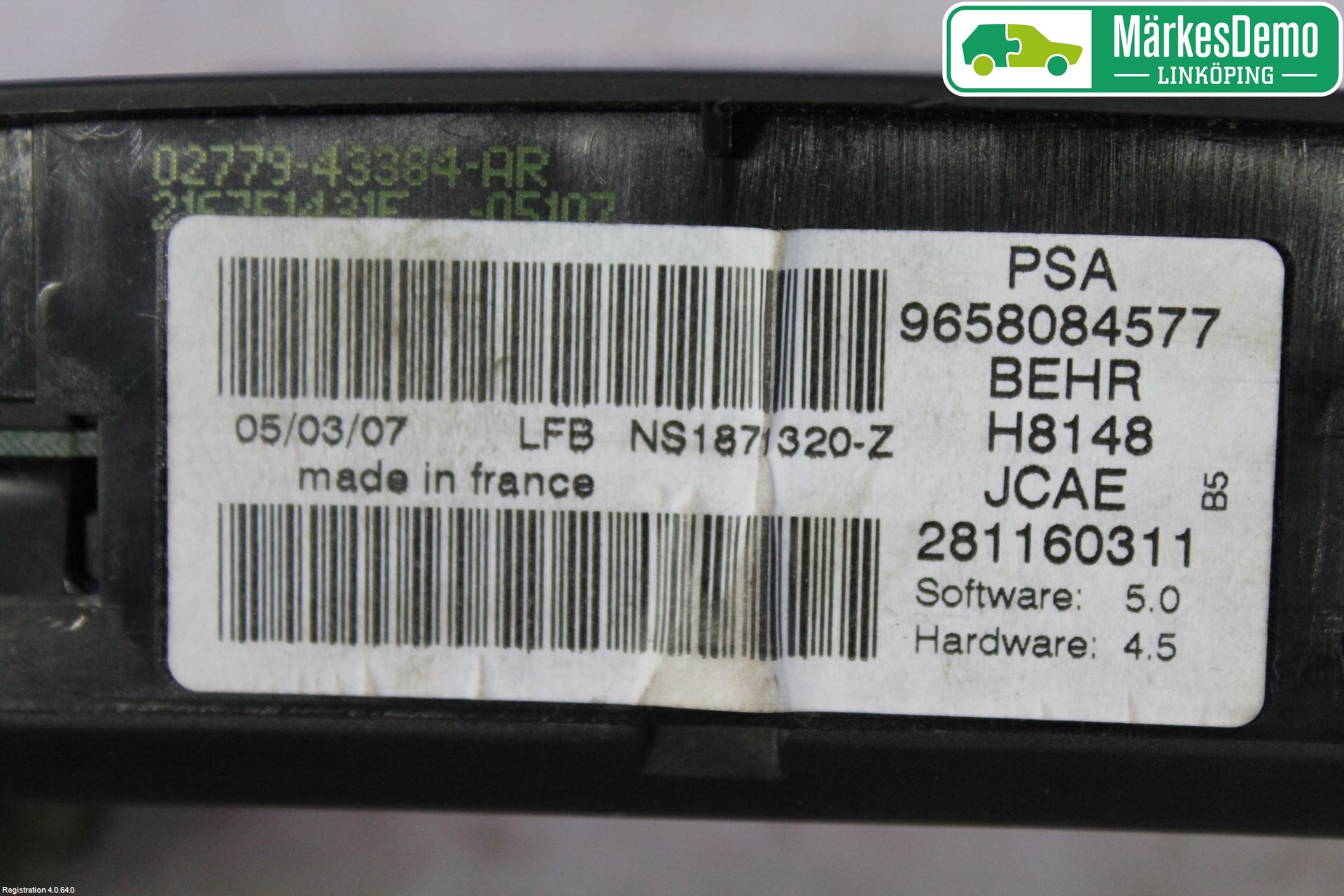 Citroen C4 I   05-10 Varme Ac Betjening-Display