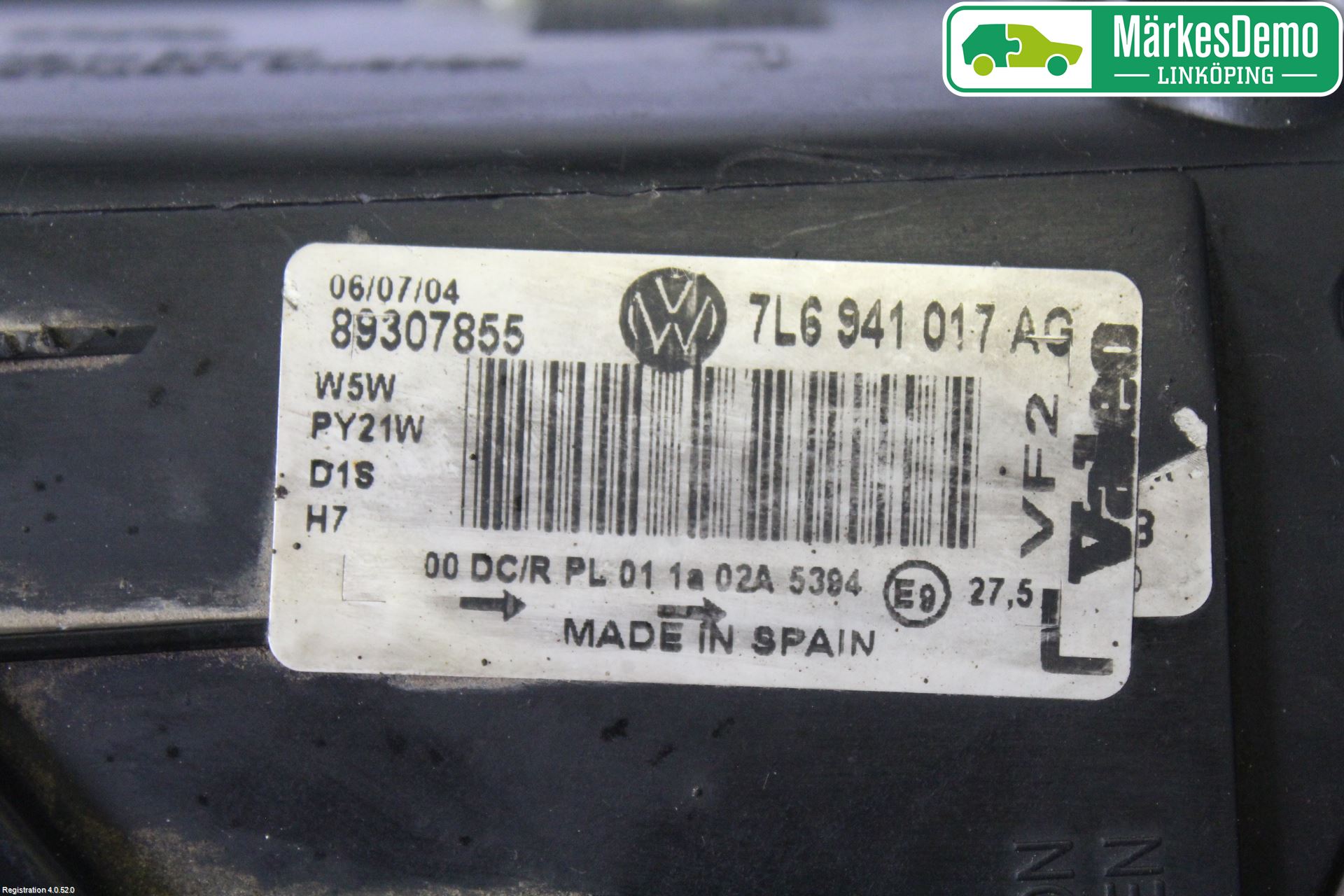 Volkswagen VW TOUAREG 7L 03-10 Frontlykt Venstre