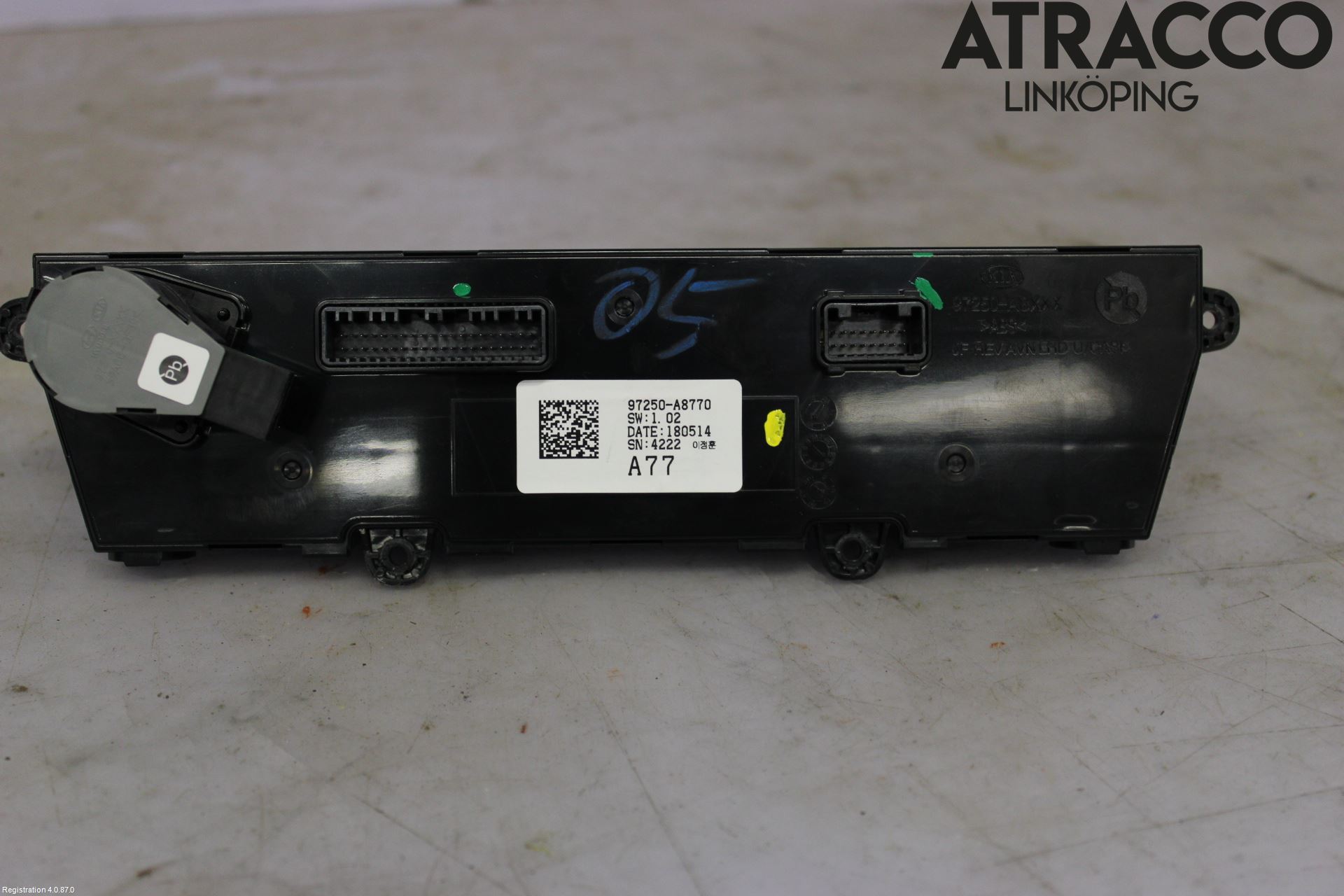 Kia OPTIMA 16-20 Varme Ac Betjening-Display