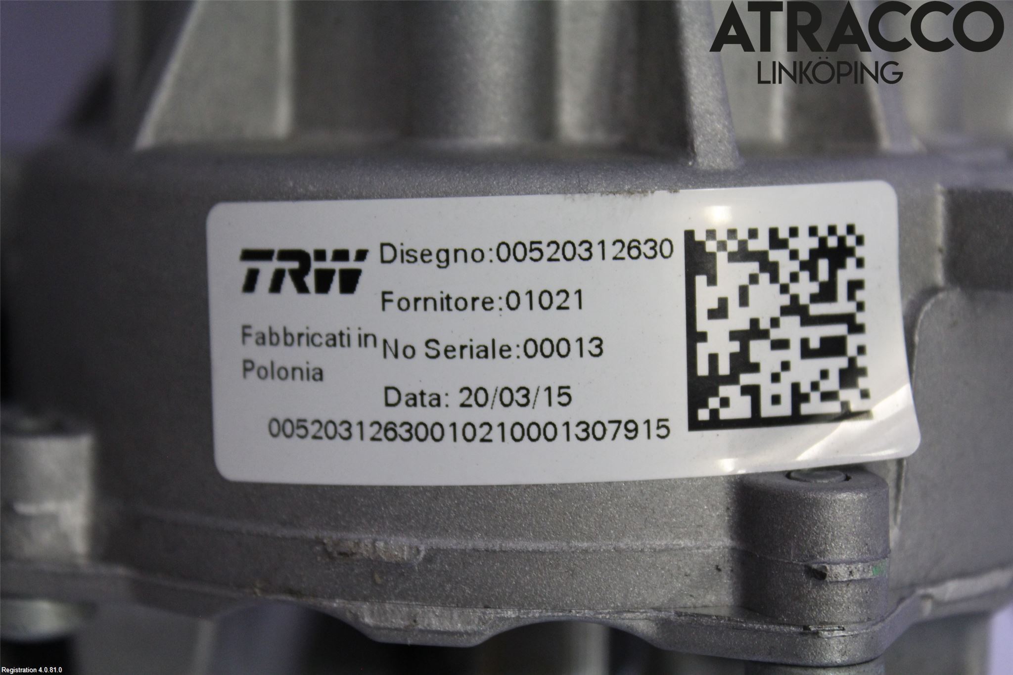 Fiat 500X 15- Rattakselaggregat Innebygd Servo