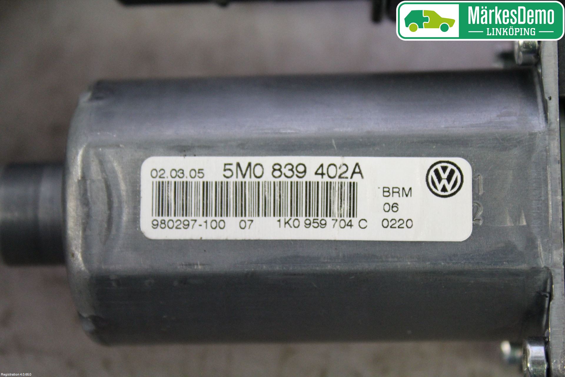 Volkswagen VW GOLF PLUS/CROSS GOLF 04-14 Vindusheismotor