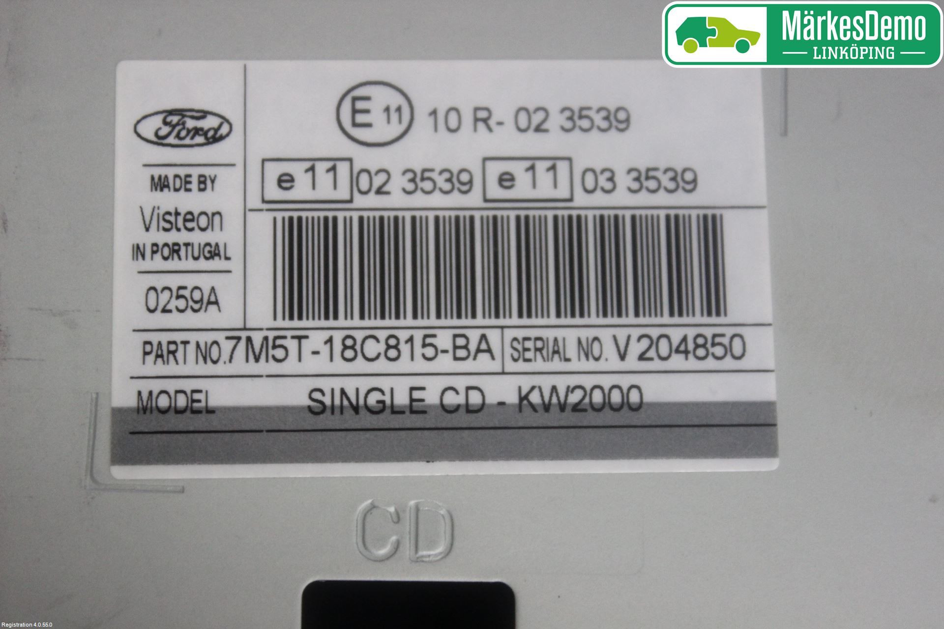 Ford FOCUS     04-07 Stereo Radio Med Cd