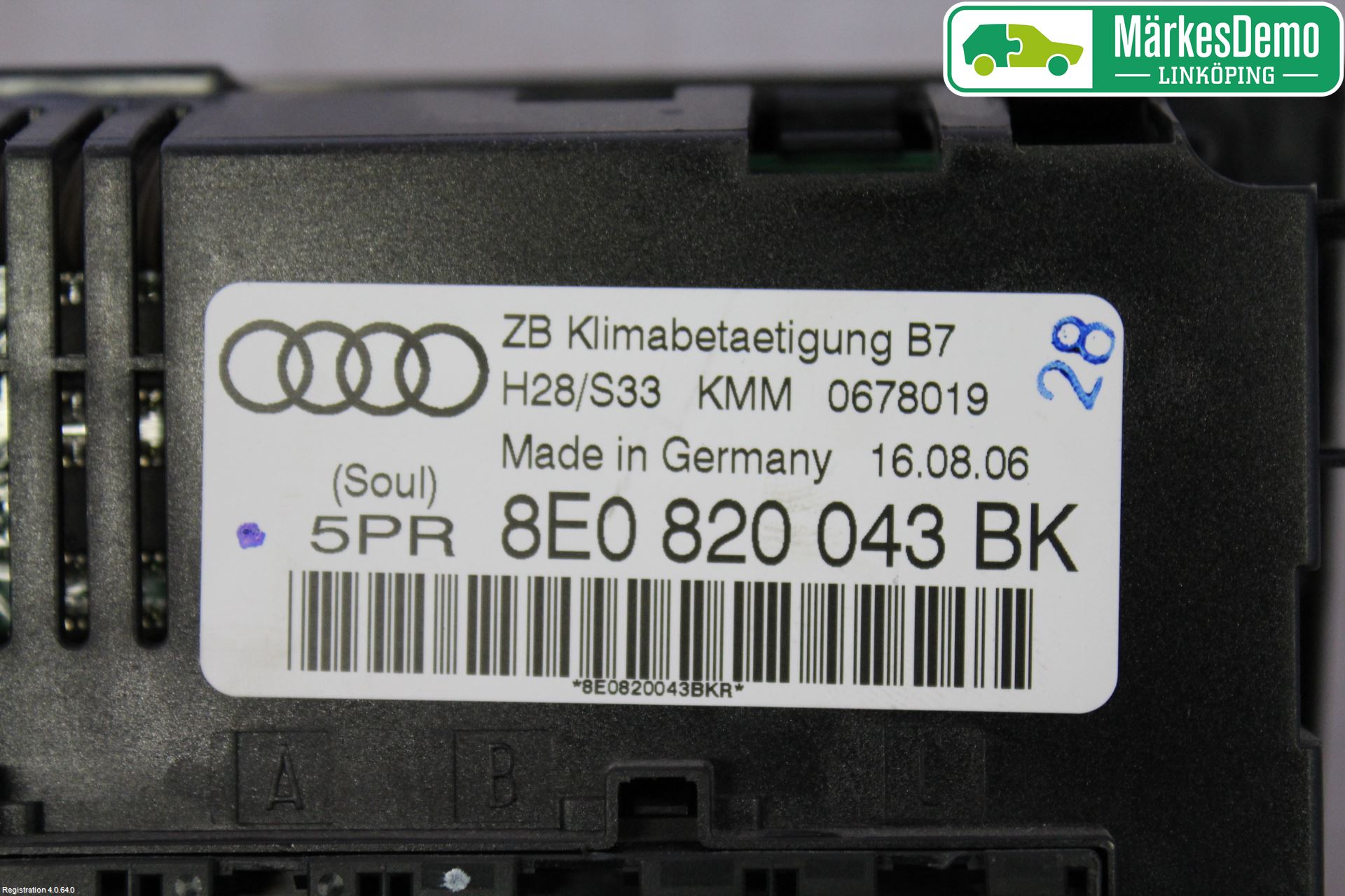 Audi A4/S4 05-07 Varme Ac Betjening-Display