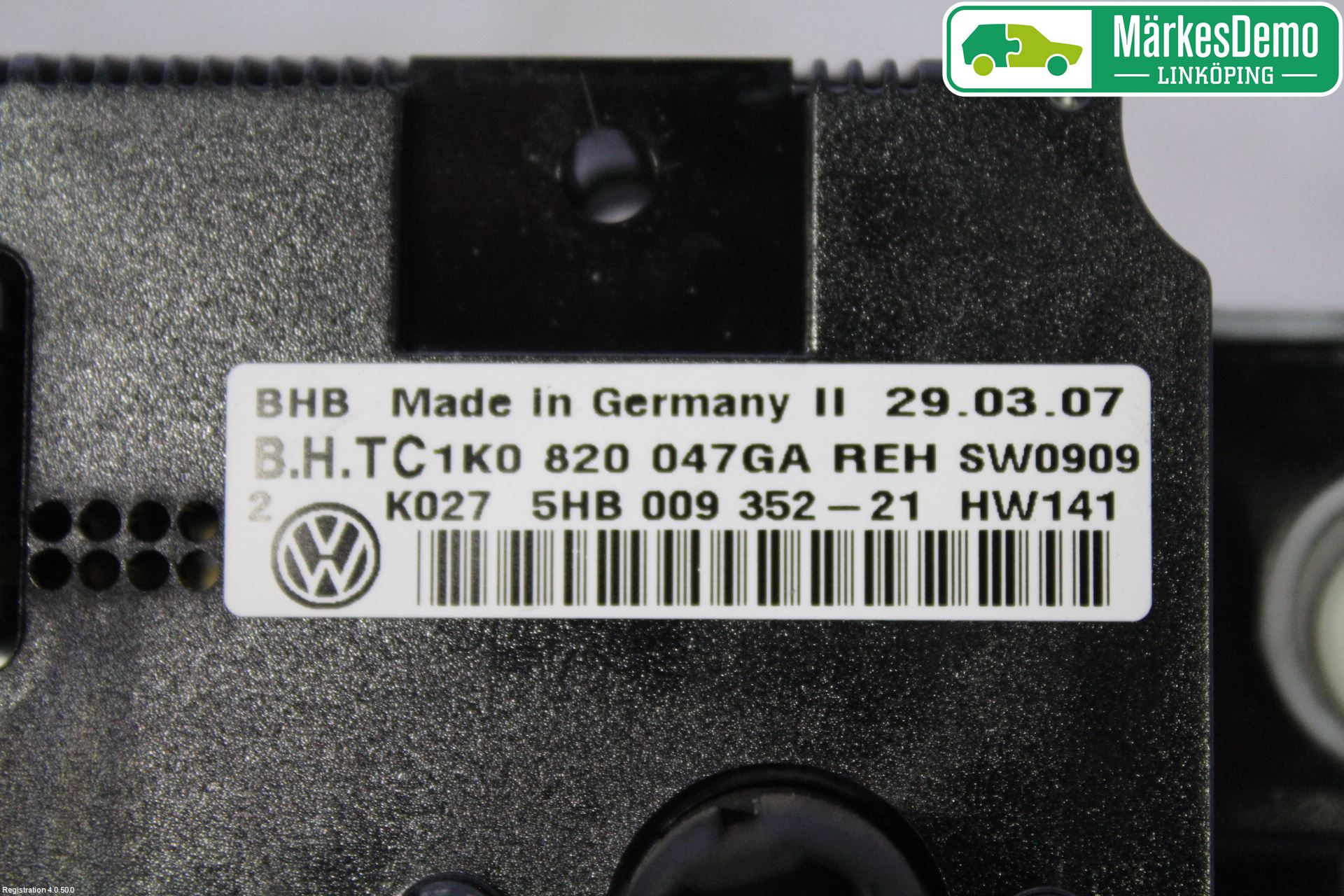 Volkswagen VW GOLF PLUS/CROSS GOLF 04-14 Varme Ac Betjening-Display