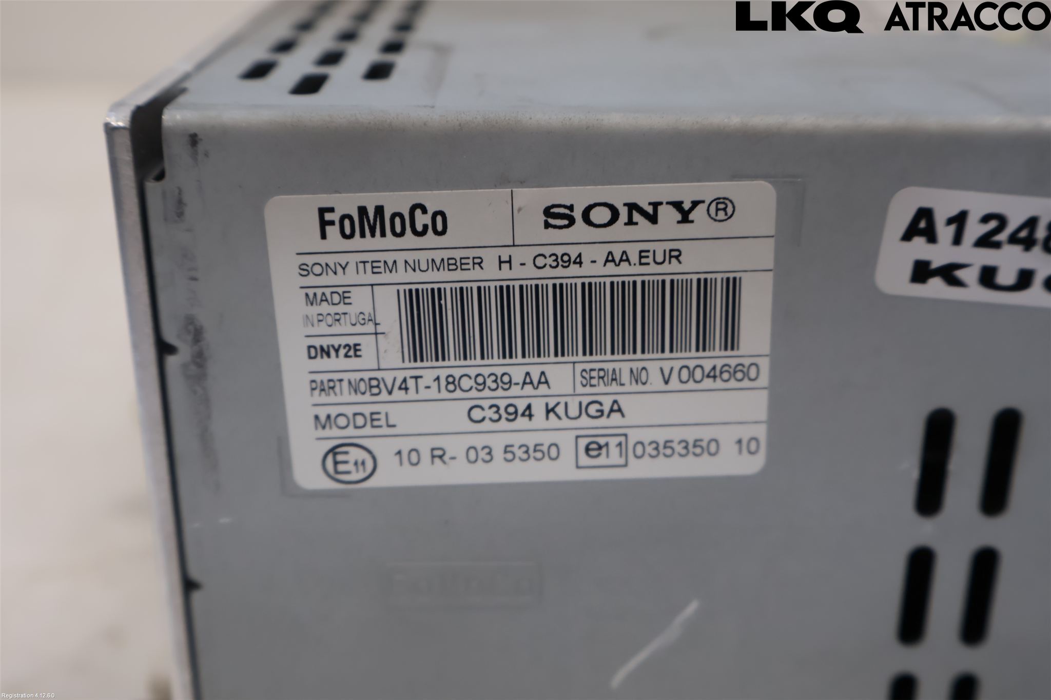Ford KUGA 08-12 Stereo Radio Med Cd