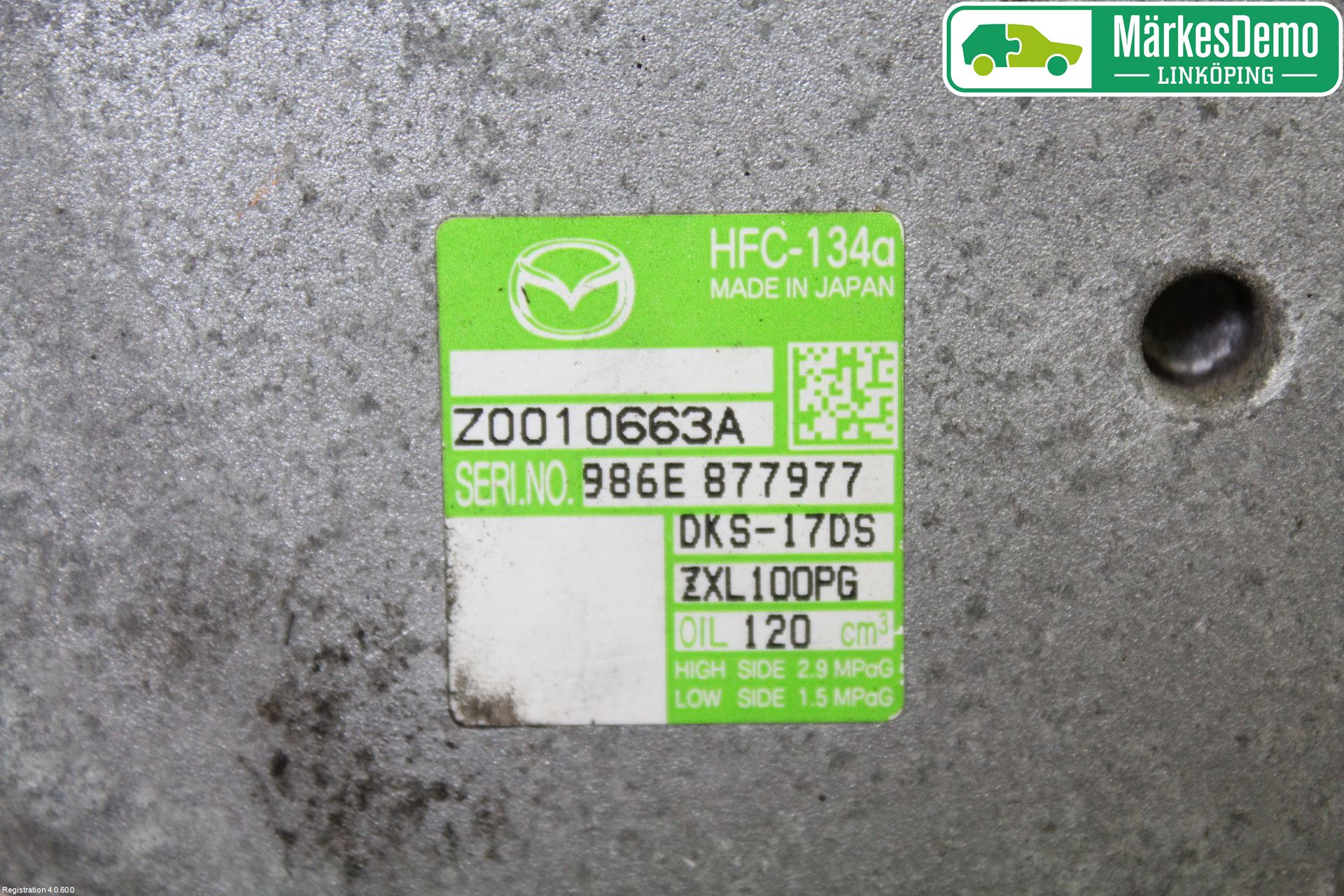 Mazda 6 08-13 Varme Ac Kompressor