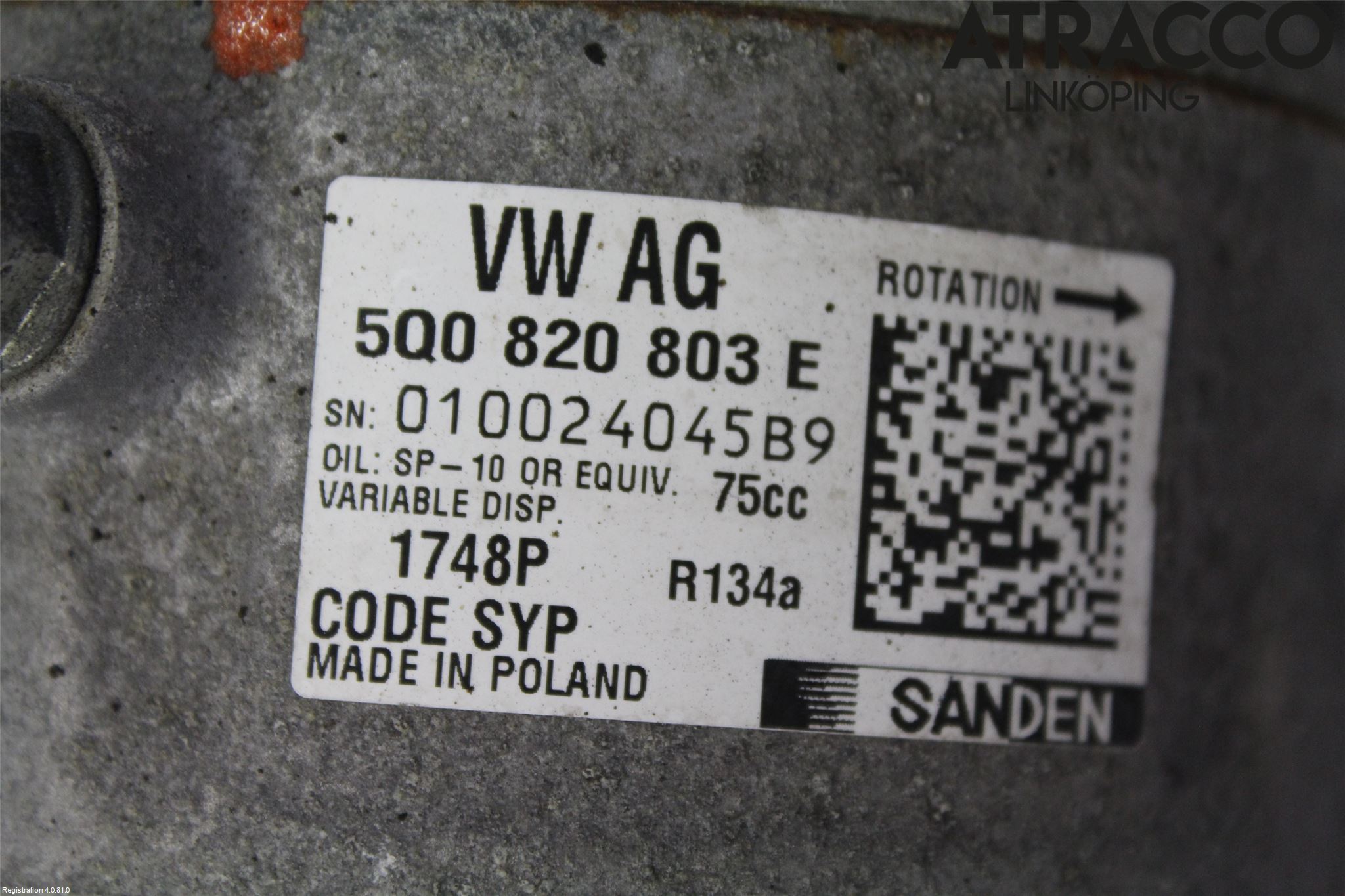 Skoda FABIA 15-21 Varme Ac Kompressor