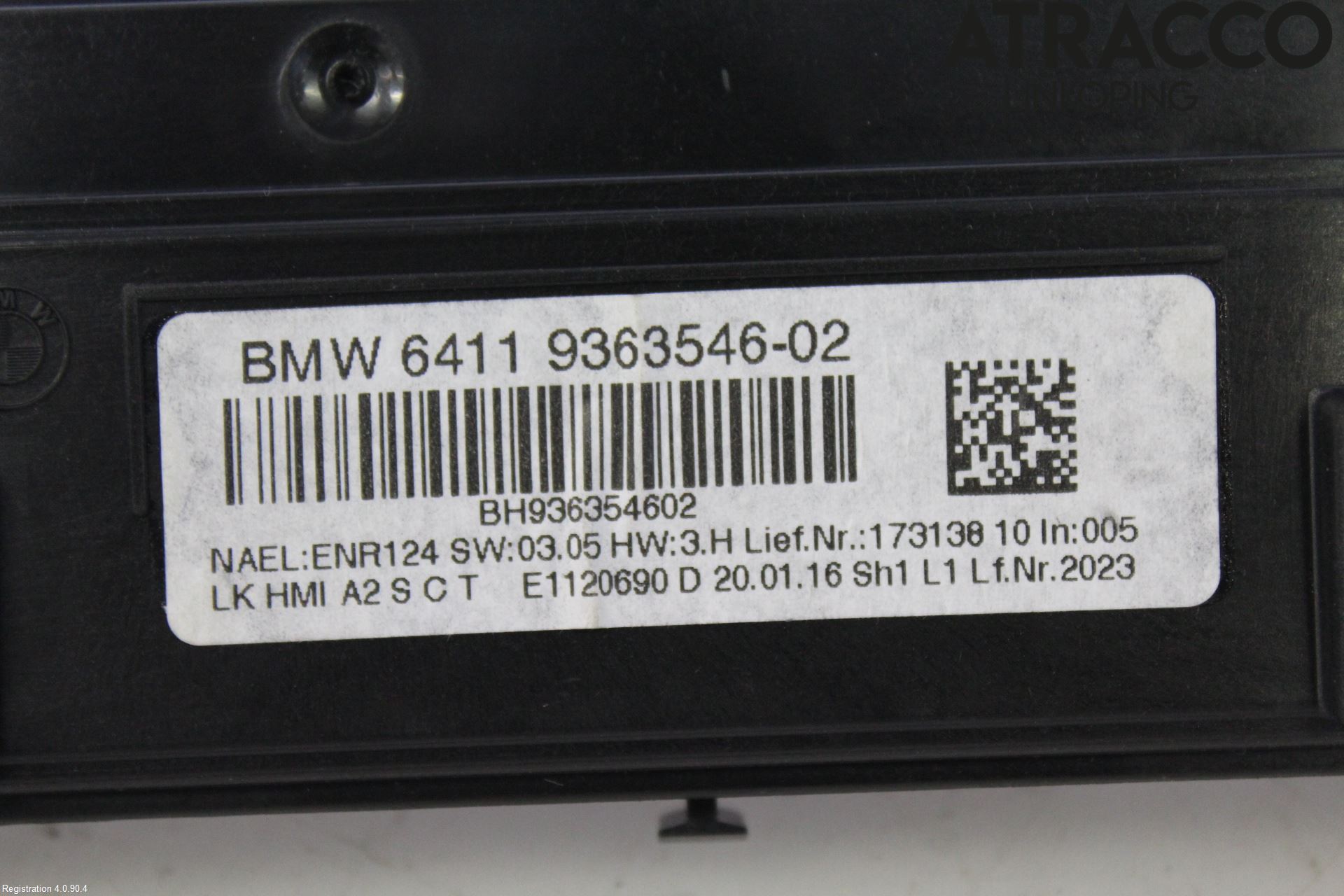 BMW 3 F30/F31/F80 12-19 Varme Ac Betjening-Display