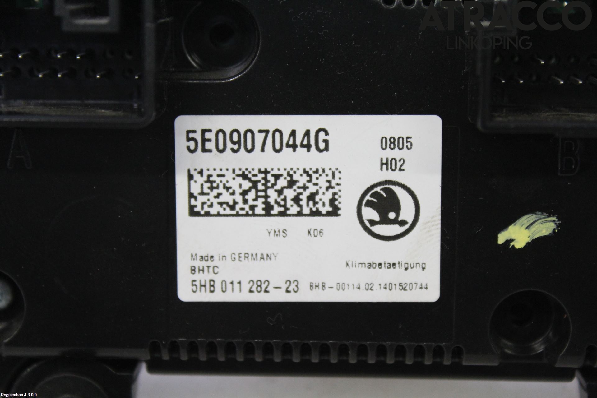 Skoda OCTAVIA (5E) 13-20 Varme Ac Betjening-Display