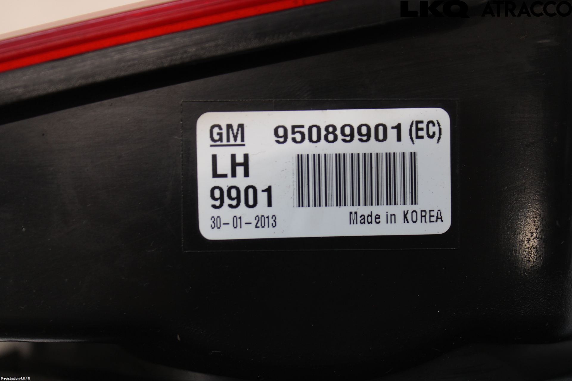 GM CHEVROLET CRUZE Baklykt Venstre  På Luke(Indre