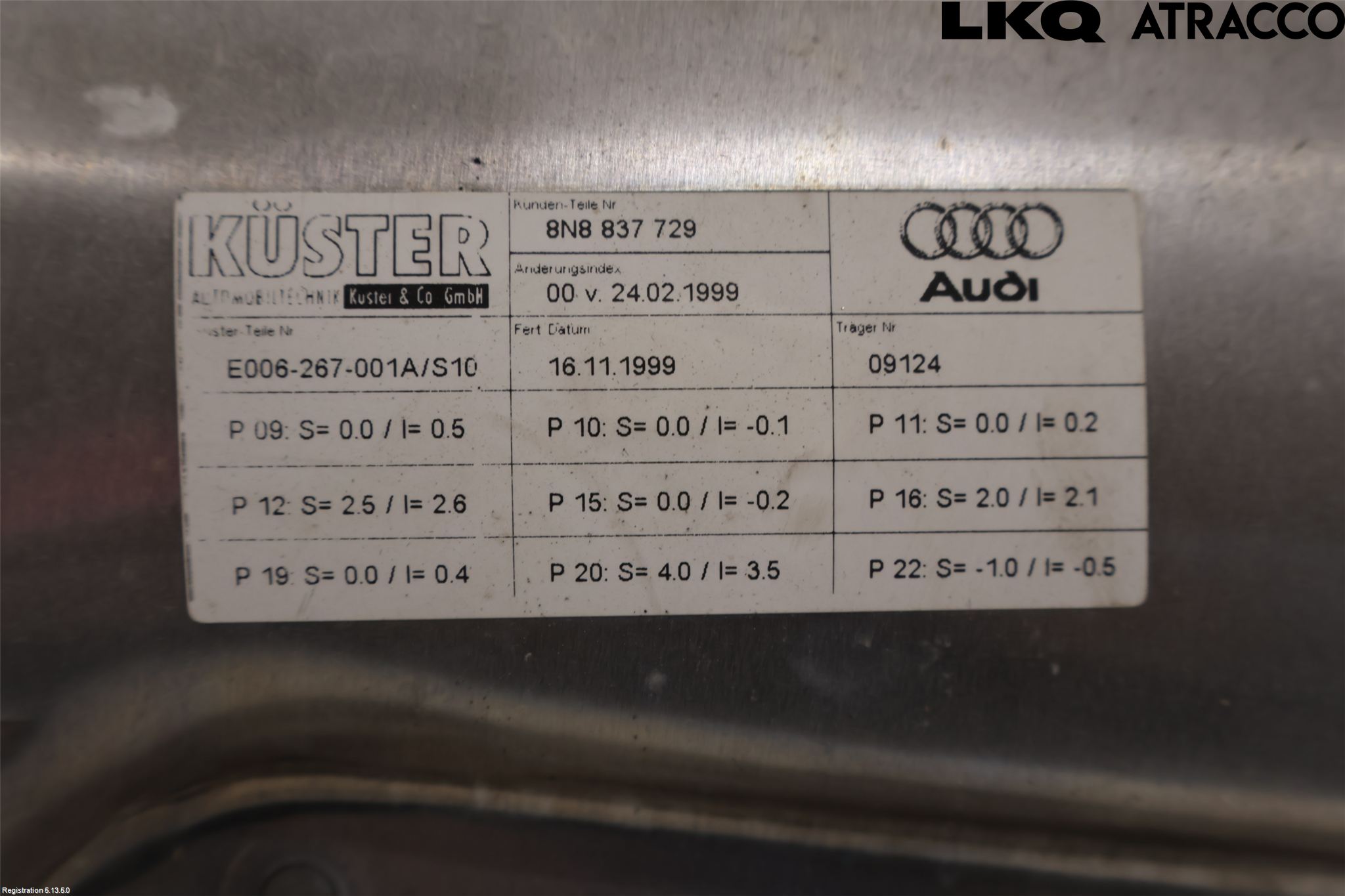 Audi TT 99-06 Vindusheis El Komp