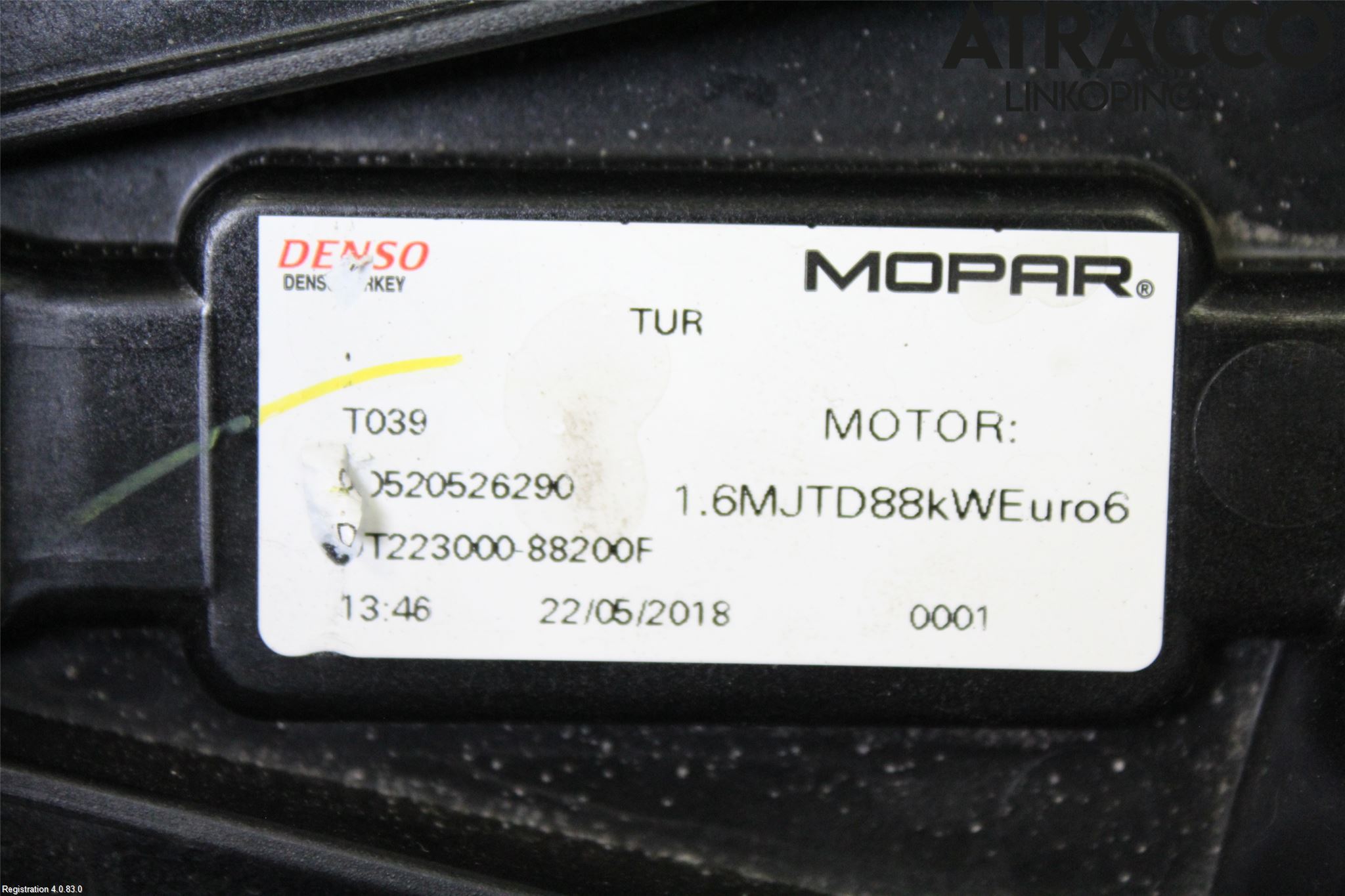 Fiat TIPO/CROSS 16- Varmeapparat Viftemotor