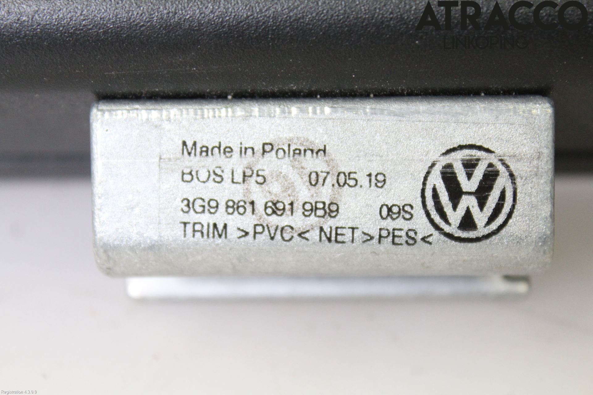 Volkswagen VW PASSAT 15-19 Innr Lastenett