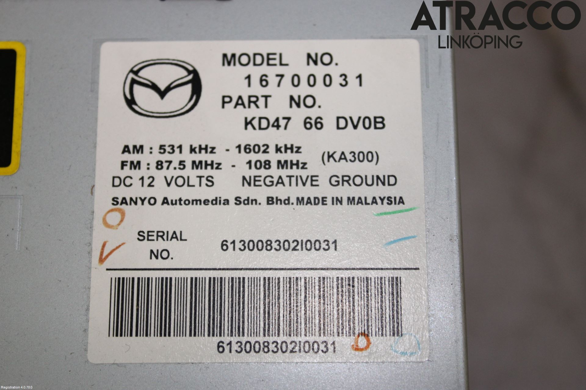 Mazda CX-5 12-17 Stereo Radio Med Cd
