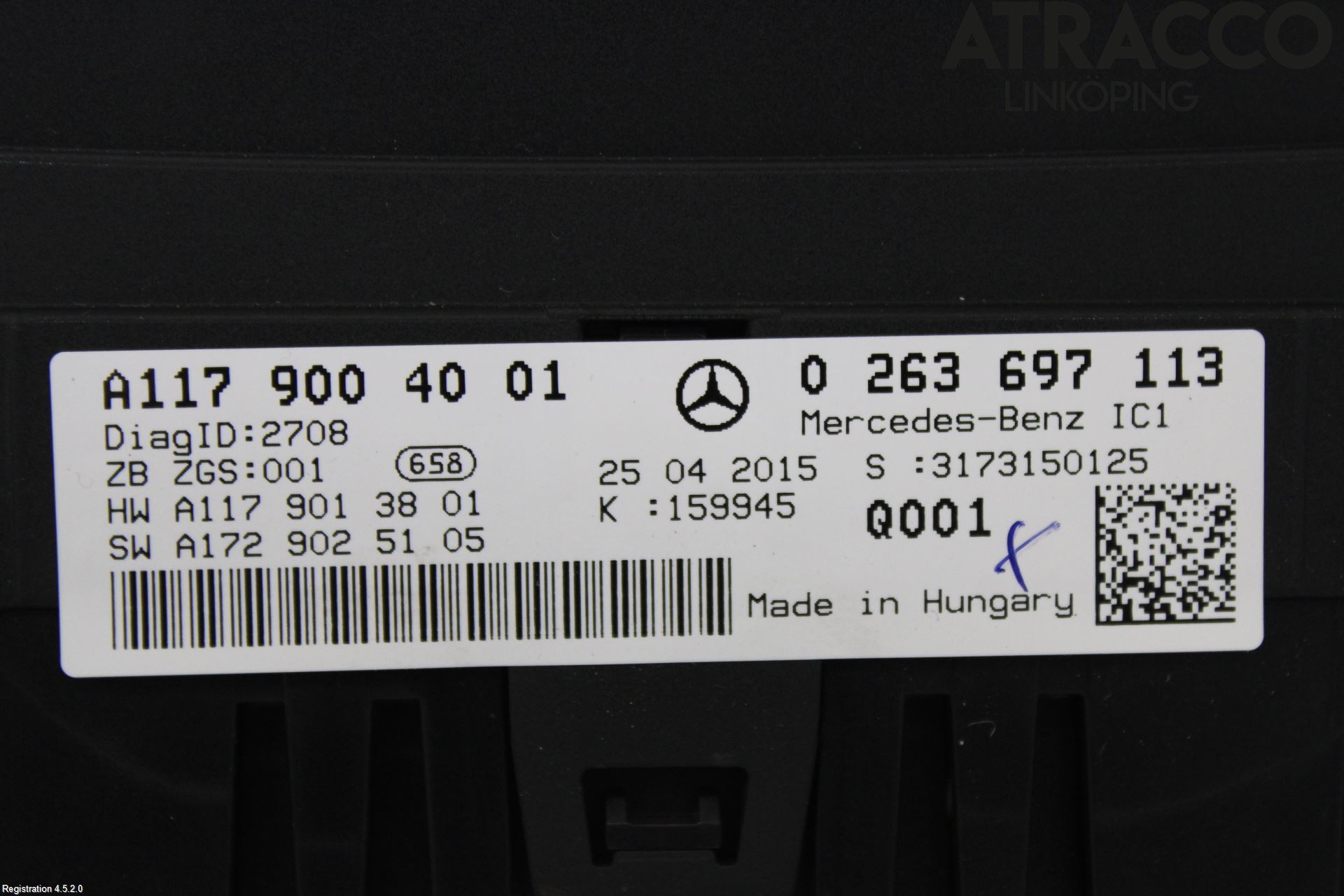 Mercedes-Benz MB CLA-KLASS (C117/X117) 13-19 Instr Kombinert