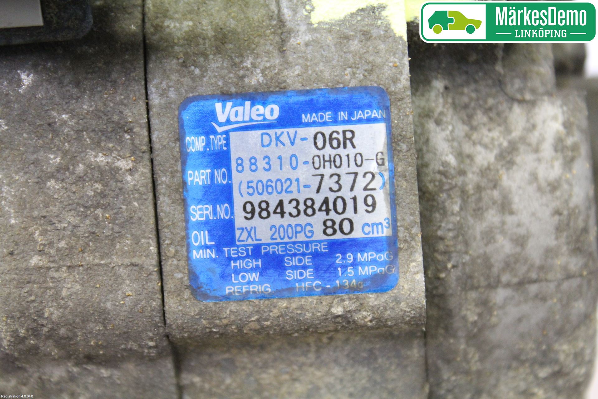 Citroen C1 06-13 Varme Ac Kompressor