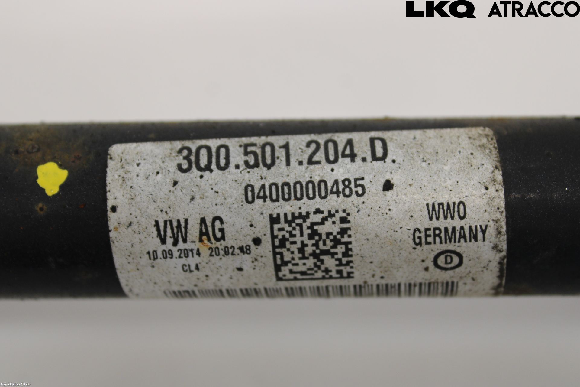 Volkswagen VW PASSAT 15-19 Drivaksel Bak Kompl Høyre