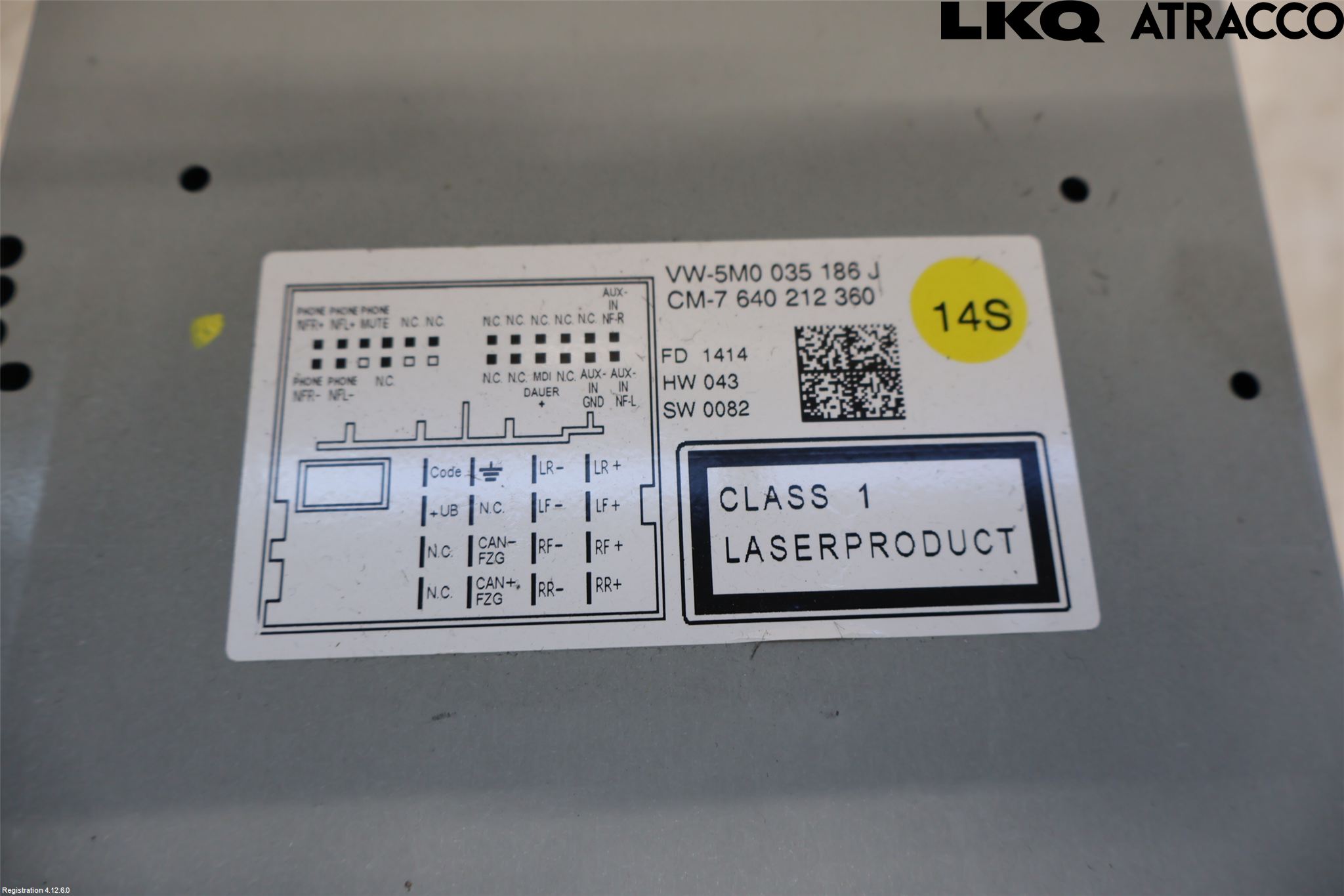 Volkswagen VW TIGUAN 07-16 Stereo Radio Med Cd