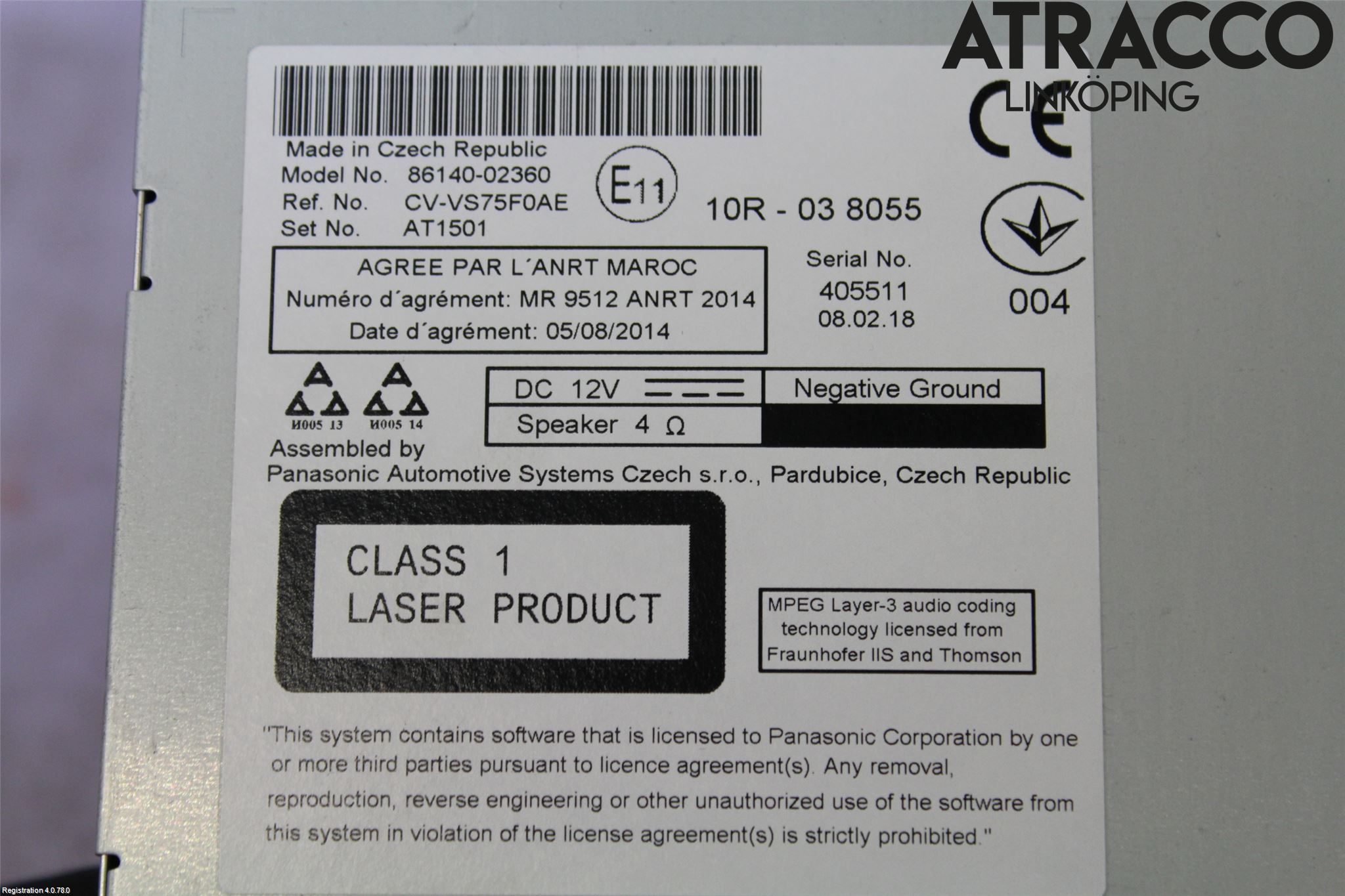 Toyota AURIS 13-19 Stereo Radio Med Cd