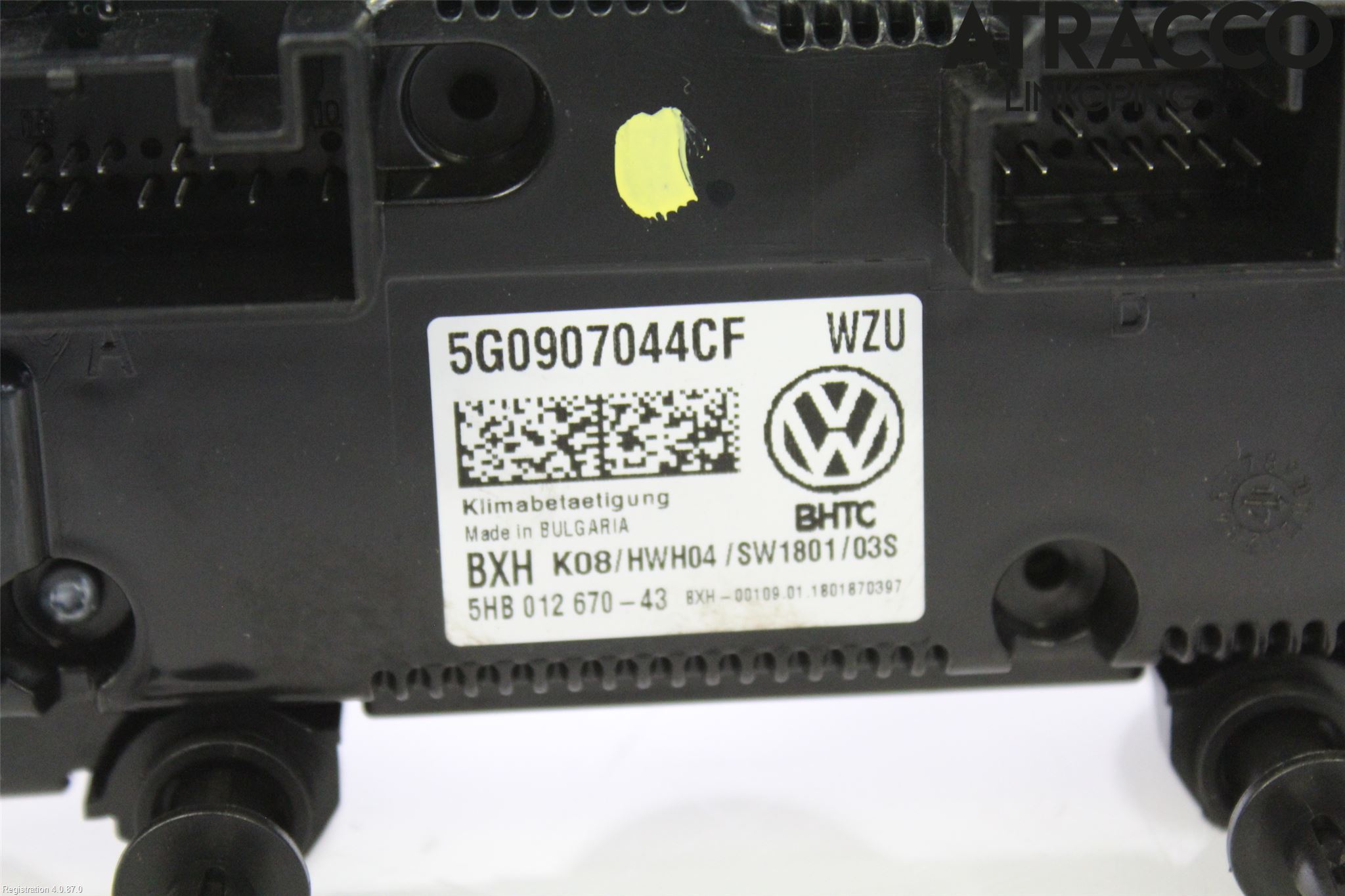 Volkswagen VW GOLF SPORTSVAN 15-20 Varme Ac Betjening-Display