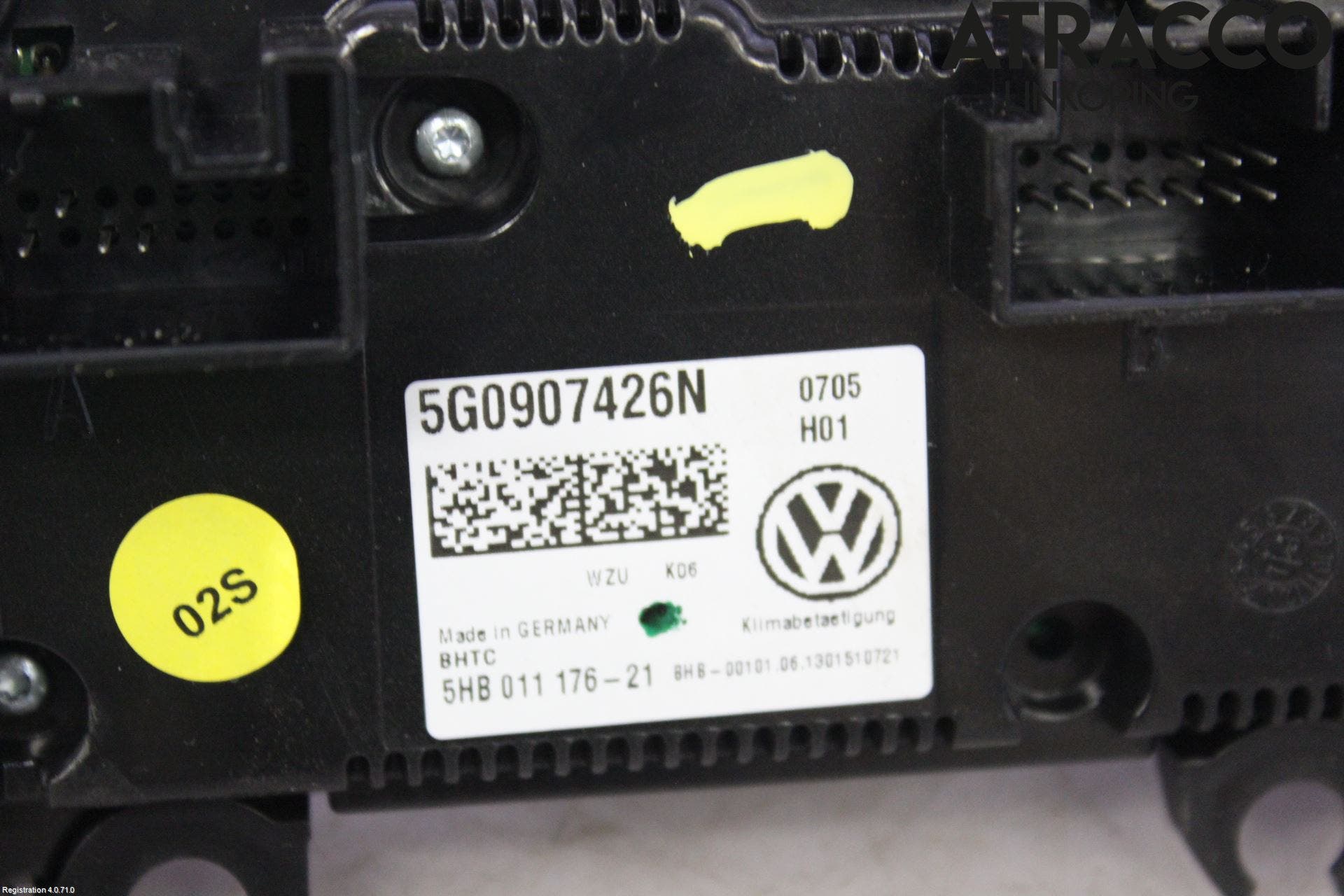 Volkswagen VW GOLF / E-GOLF VII 13-20 Varme Ac Betjening-Display