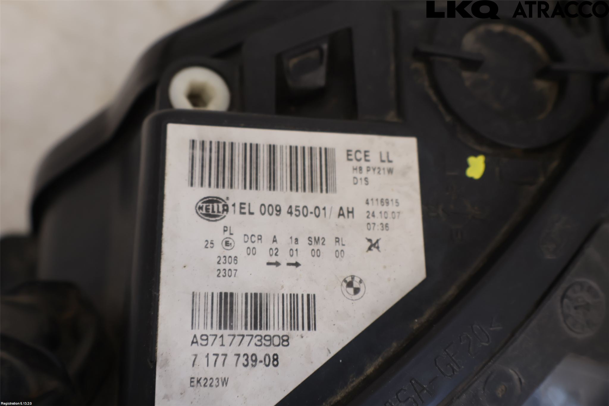 BMW 5 E60/61 Sed/Tou 02-10 Frontlykt Venstre