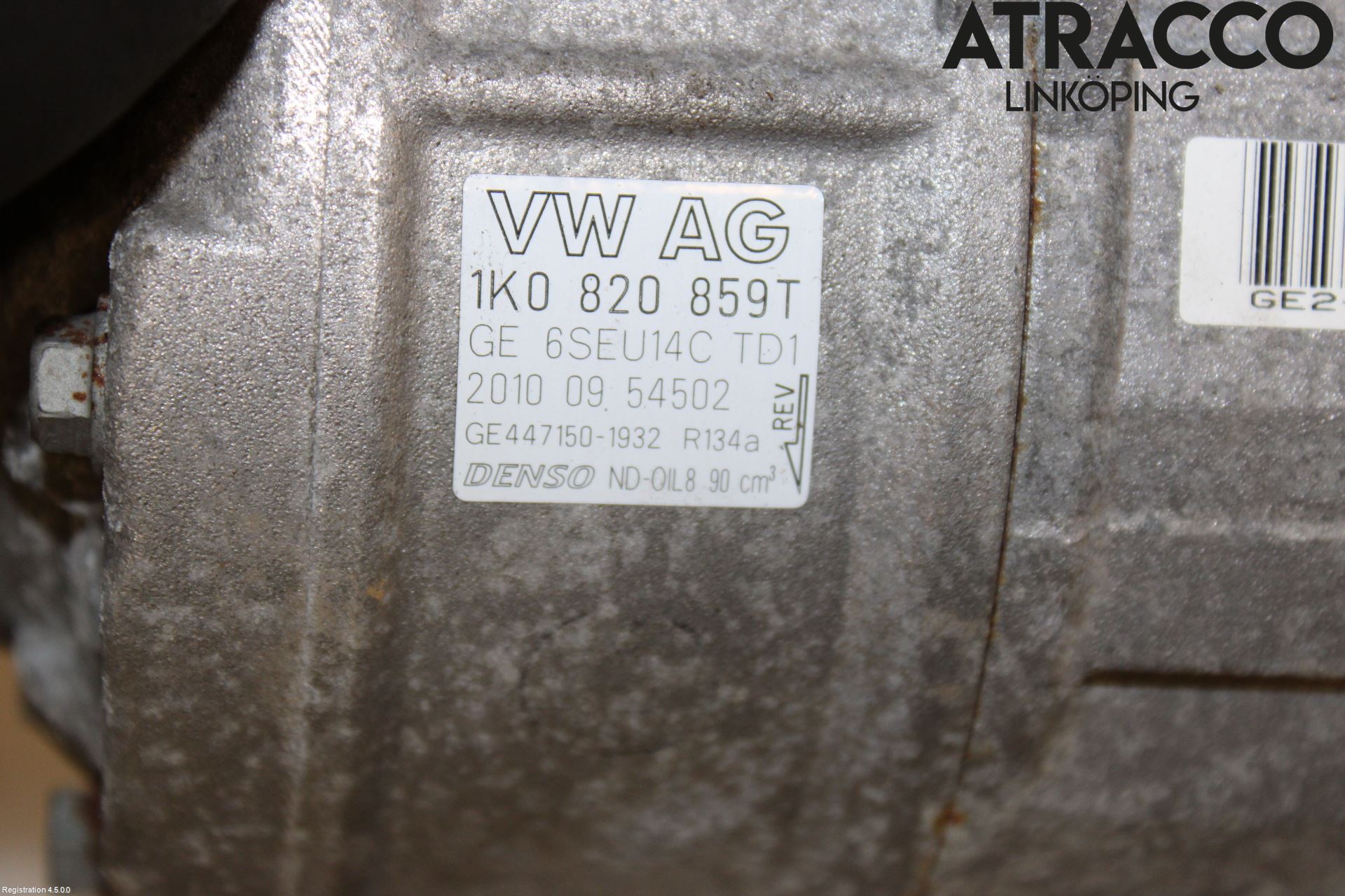 Volkswagen VW GOLF VI 09-13 Varme Ac Kompressor