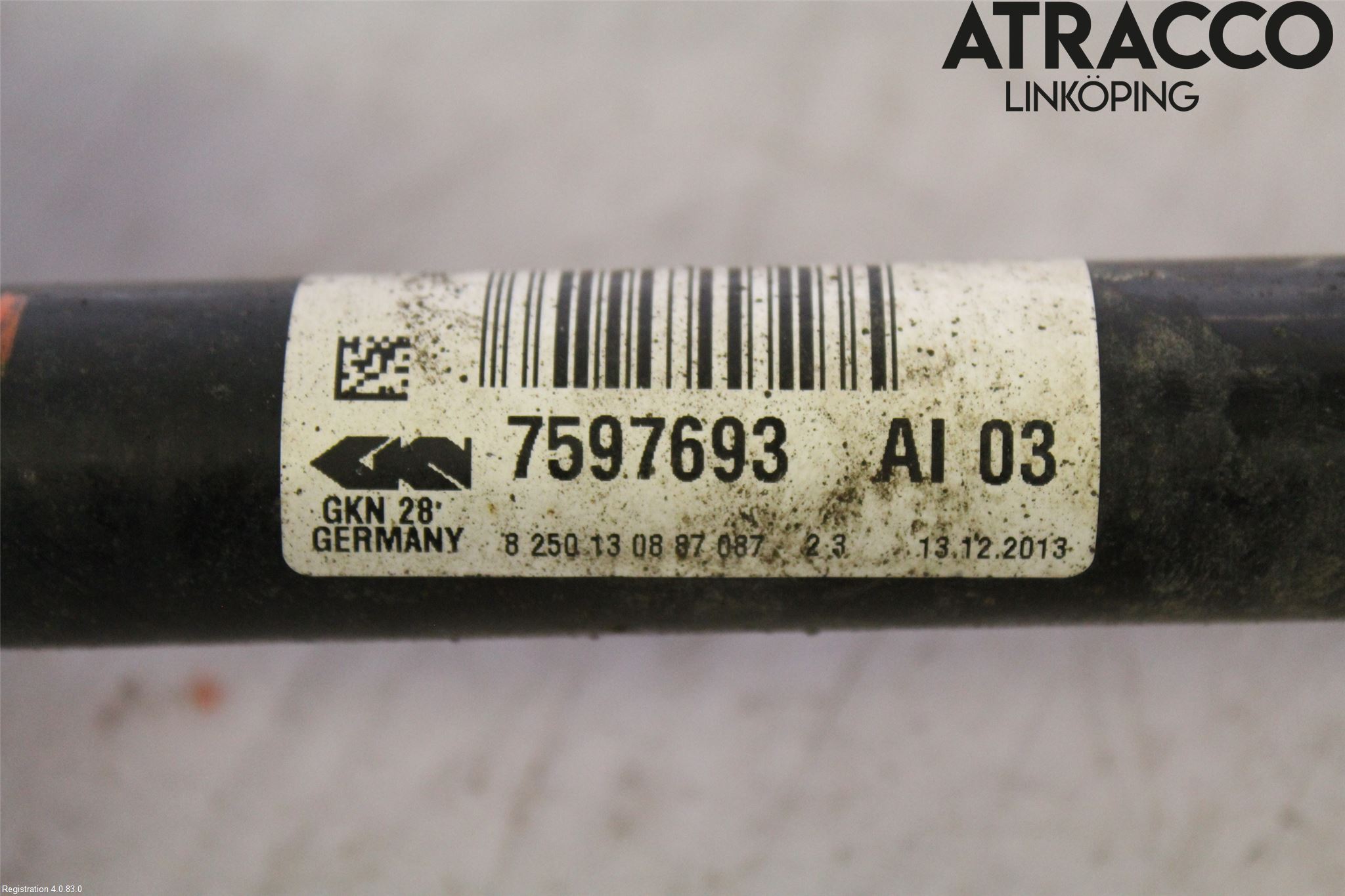 BMW 3 F30/F31/F80 12-19 Drivaksel Foran Kompl Venstre
