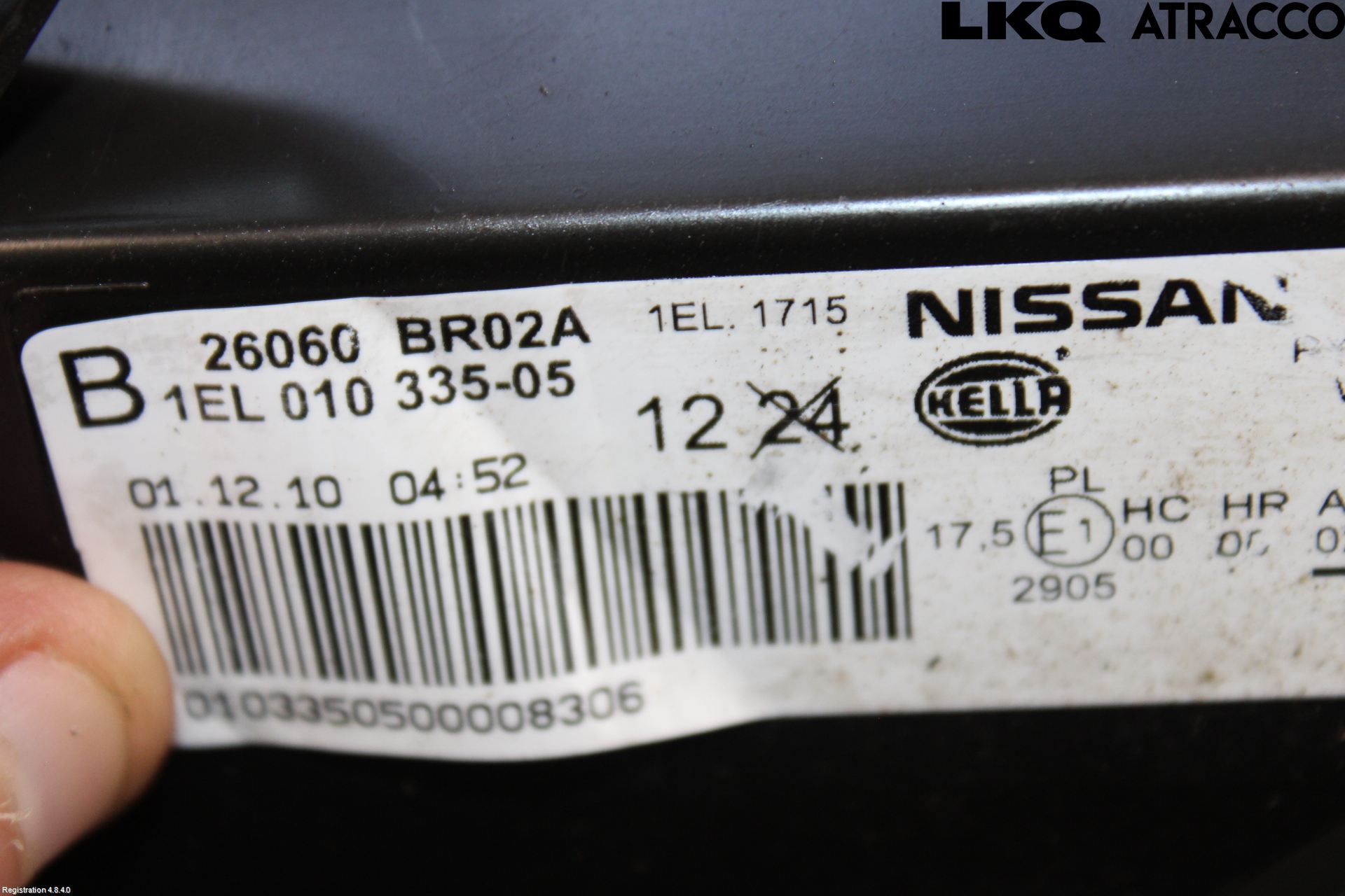 Nissan QASHQAI 10-14 Frontlykt Venstre