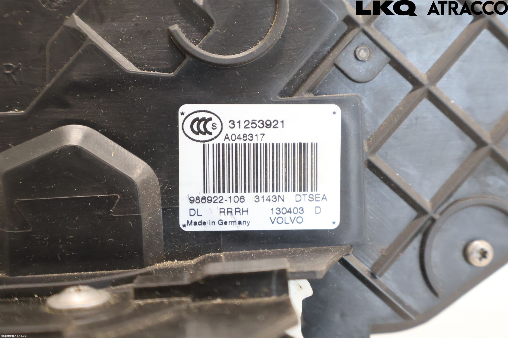 Volvo V70 08-13 Dørlås - Låsekasse