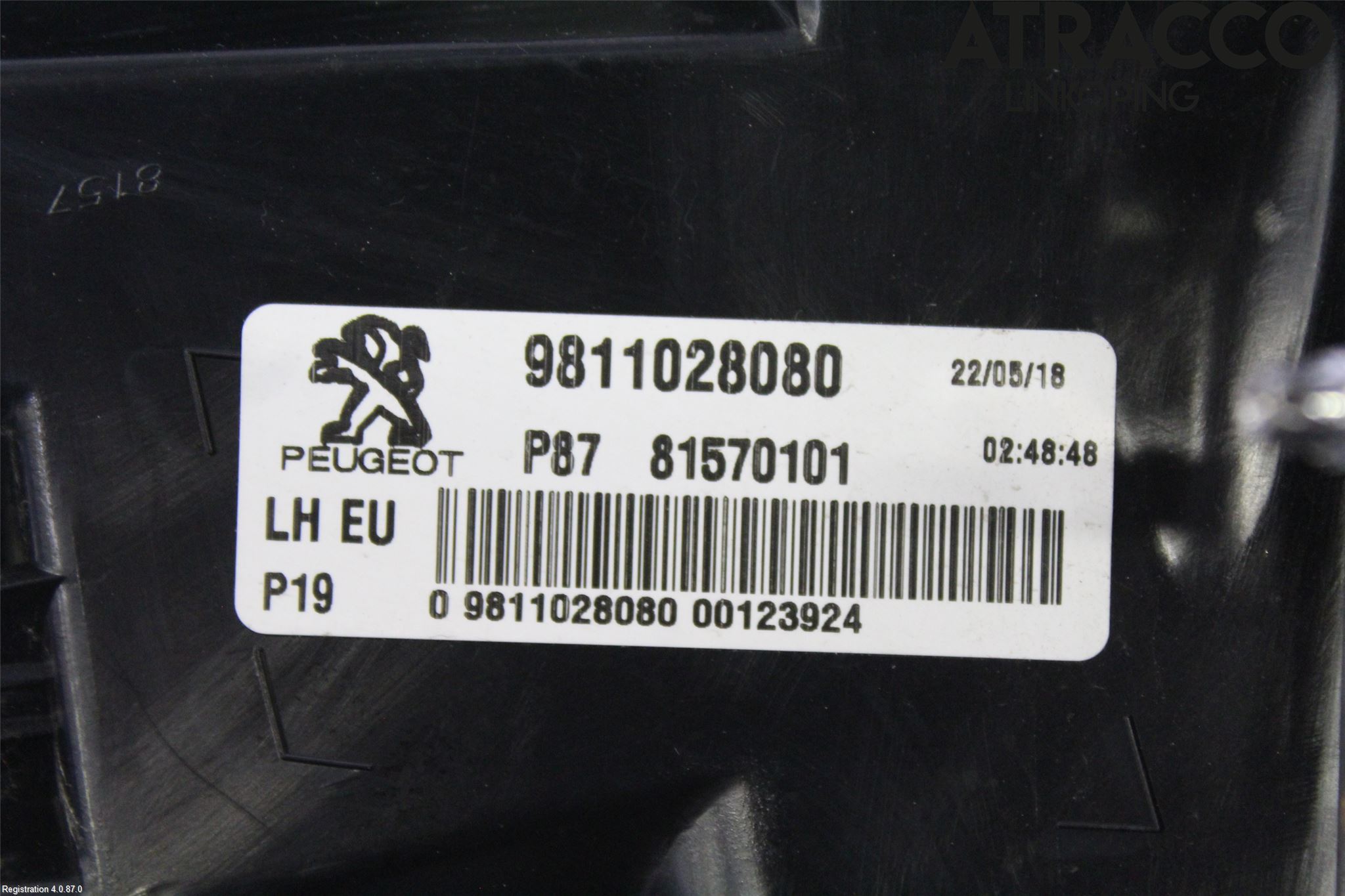 Peugeot 5008 17-24 Baklykt Venstre
