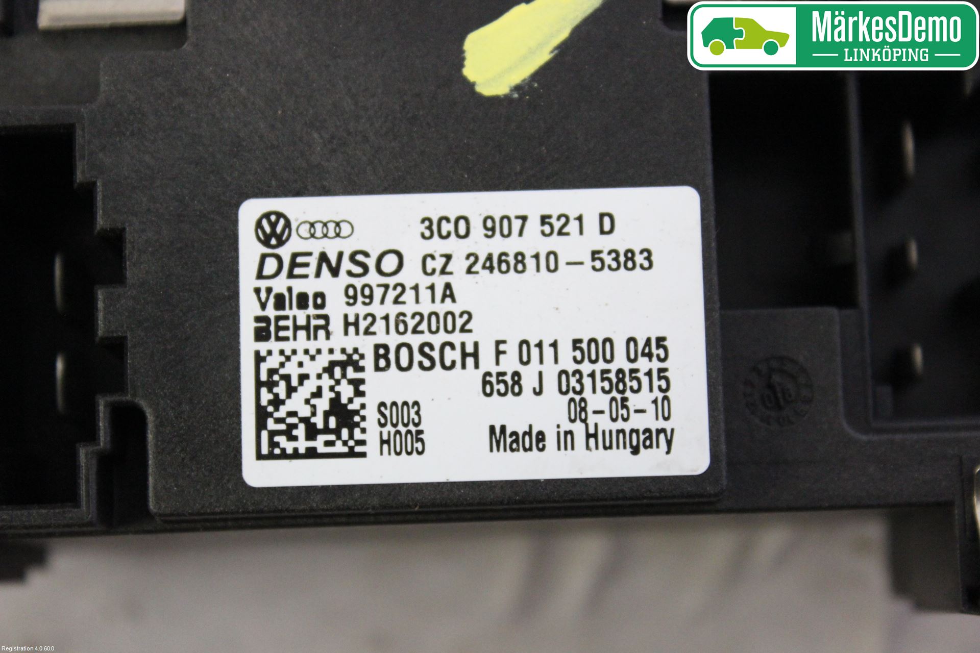 Volkswagen VW PASSAT CC 08-16 Varmeapparat Viftemotstand