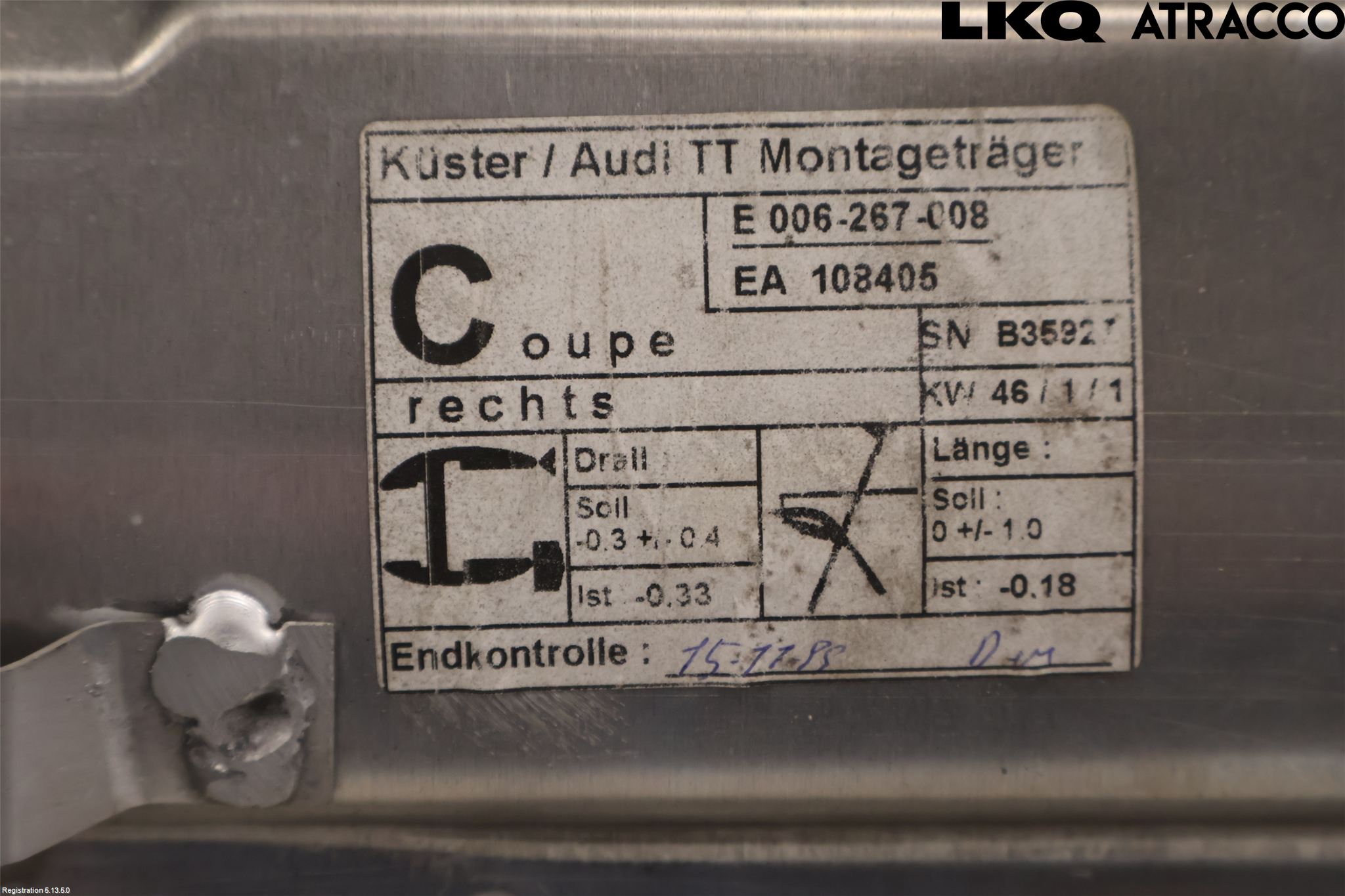 Audi TT 99-06 Vindusheis El Komp