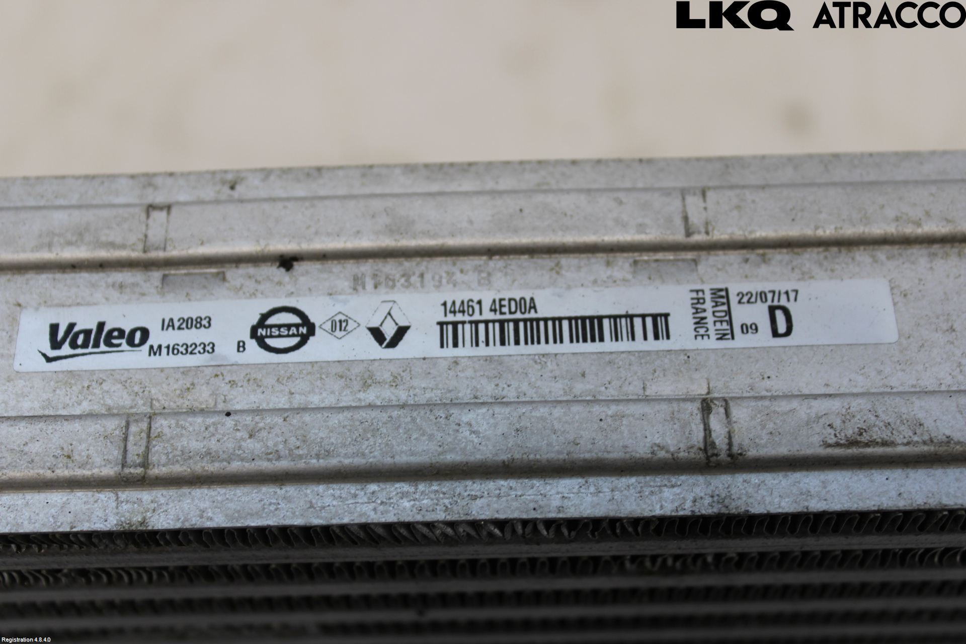 Nissan QASHQAI 14-17 Intercooler Radiator