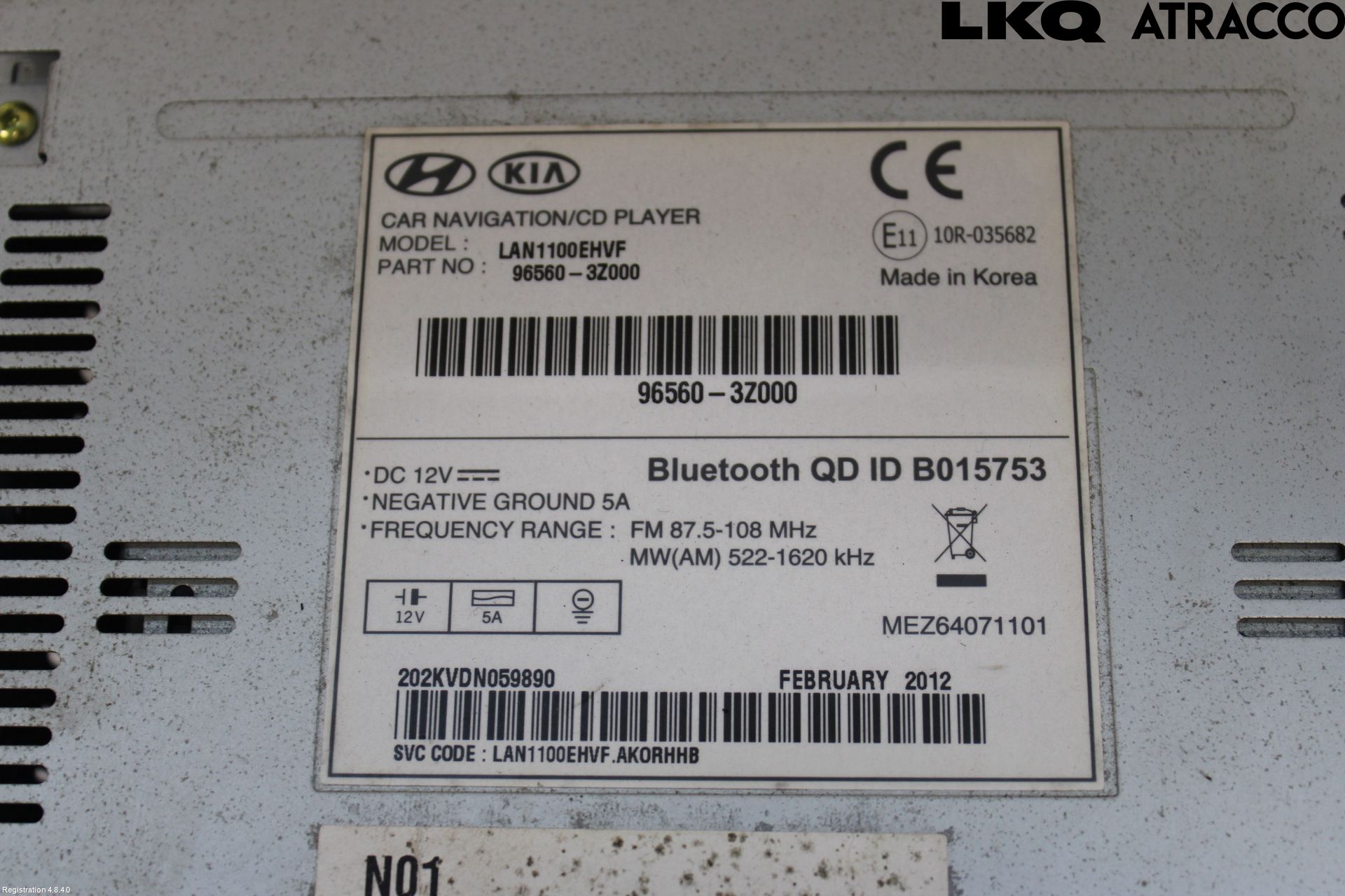 Hyundai i40 08-15 Stereo Radio Med Cd