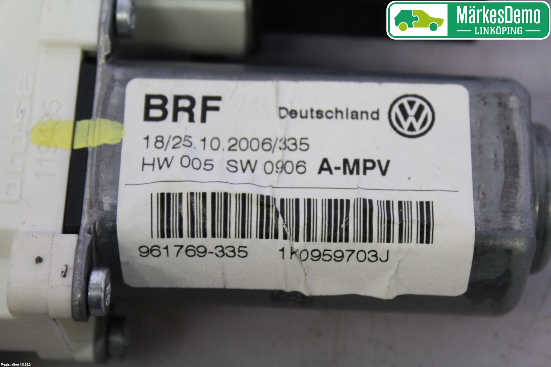 Volkswagen VW TOURAN 03-10 Vindusheismotor