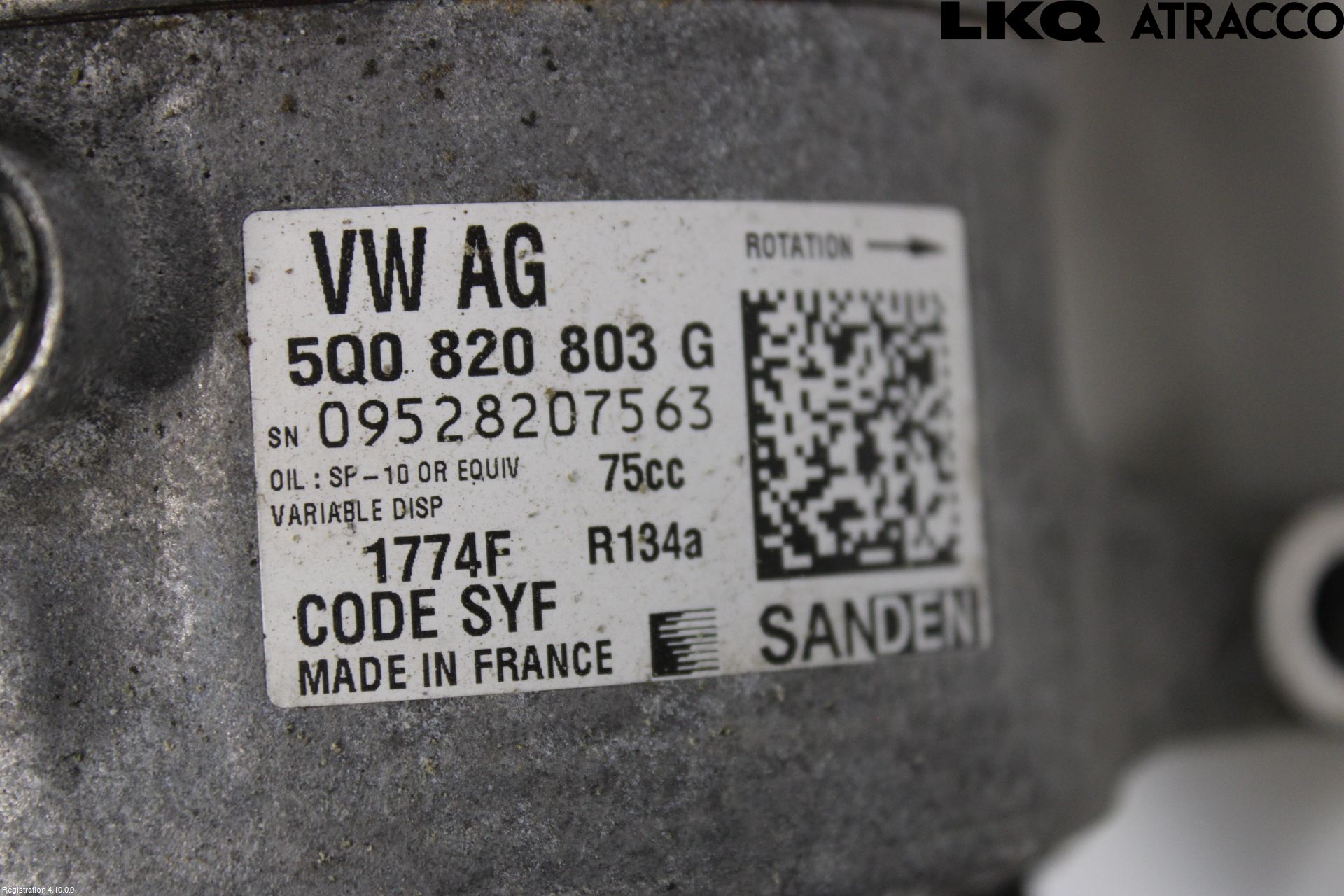 Volkswagen VW GOLF / E-GOLF VII 13-20 Varme Ac Kompressor
