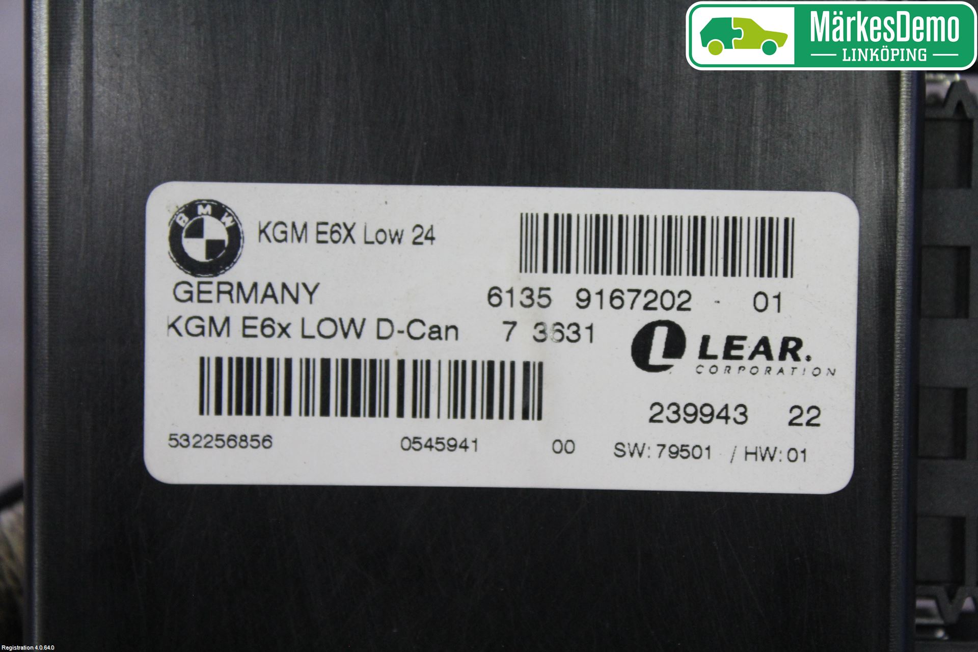 BMW 5 E60/61 Sed/Tou 02-10 Styreenhet Øvrig