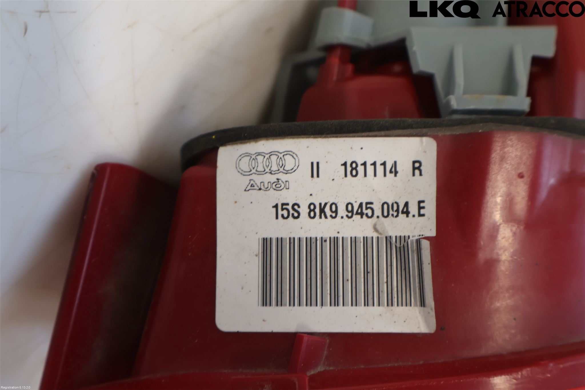 Audi A4 12-15 Baklykt Høyre  På Luke(Indre)